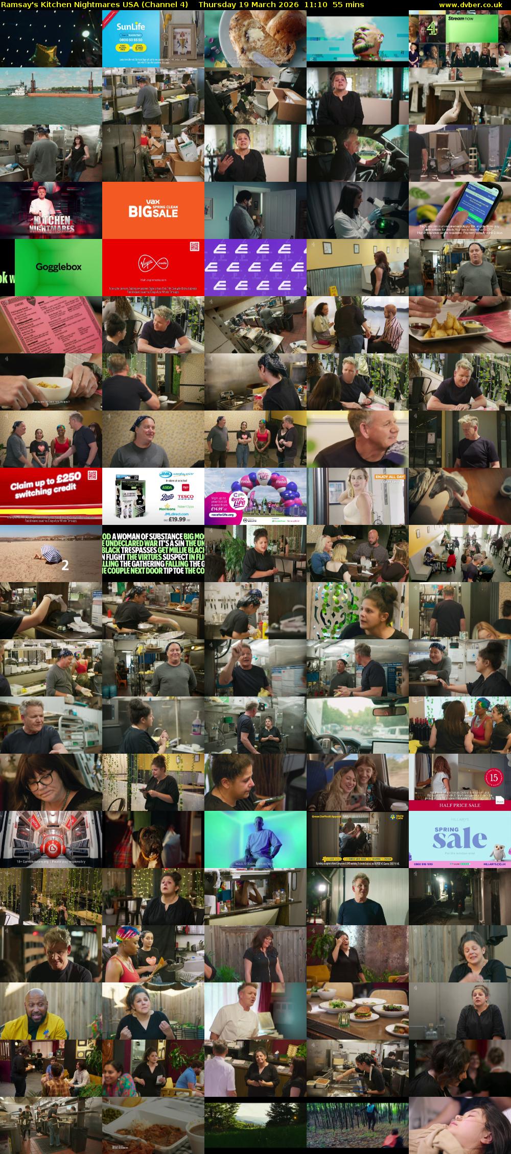 Ramsay's Kitchen Nightmares USA (Channel 4) Thursday 19 March 2026 11:10 - 12:05