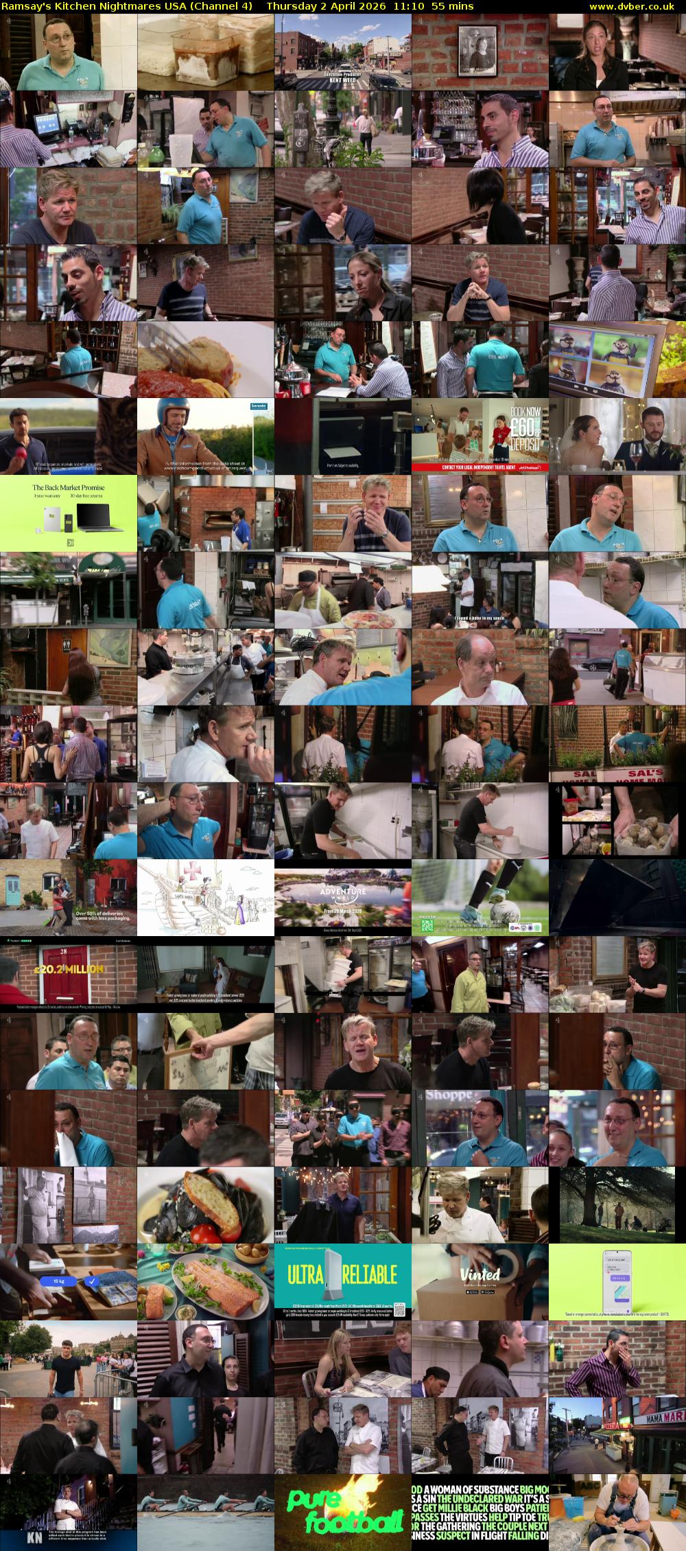 Ramsay's Kitchen Nightmares USA (Channel 4) Thursday 2 April 2026 11:10 - 12:05