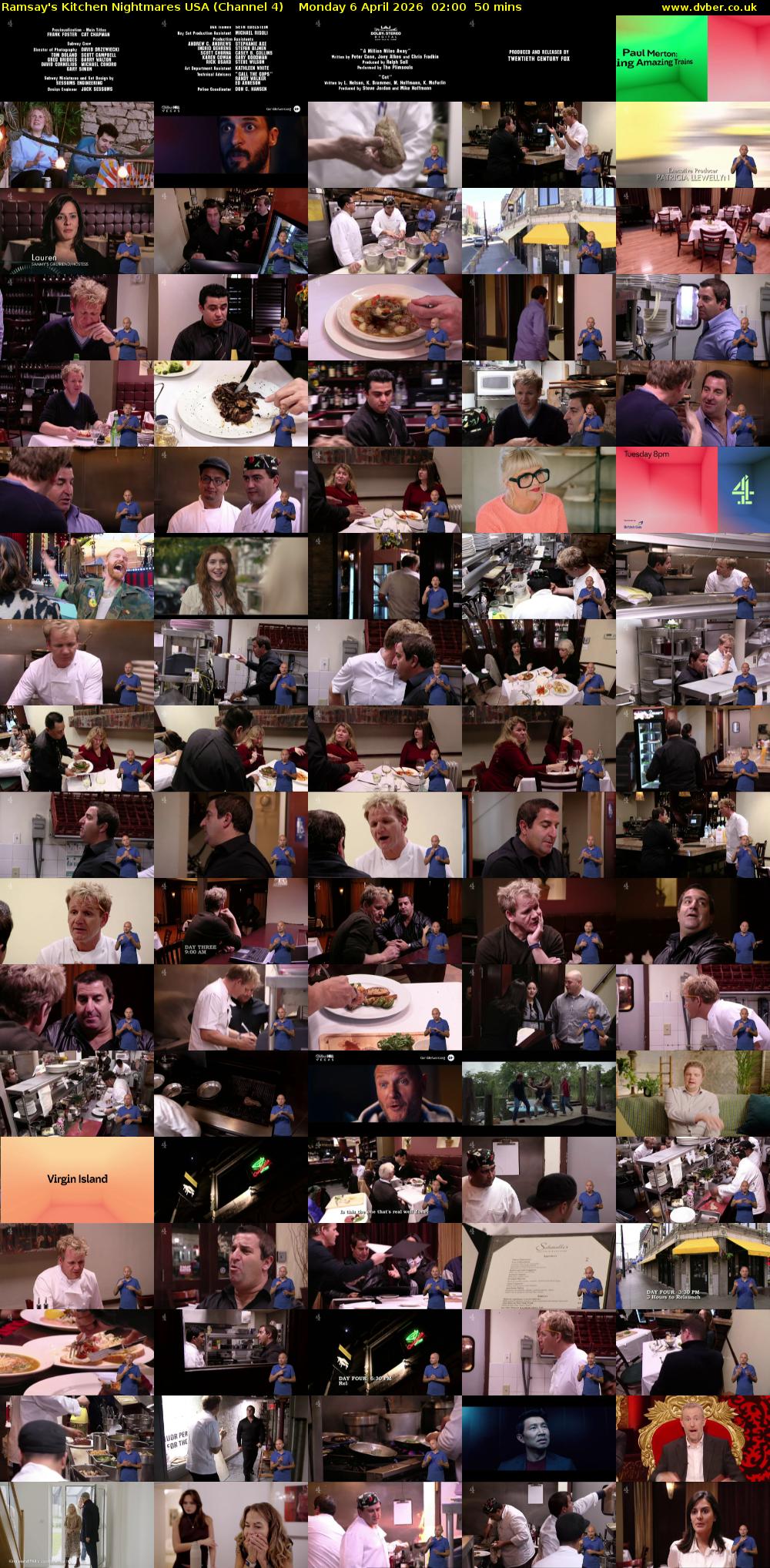 Ramsay's Kitchen Nightmares USA (Channel 4) Monday 6 April 2026 02:00 - 02:50