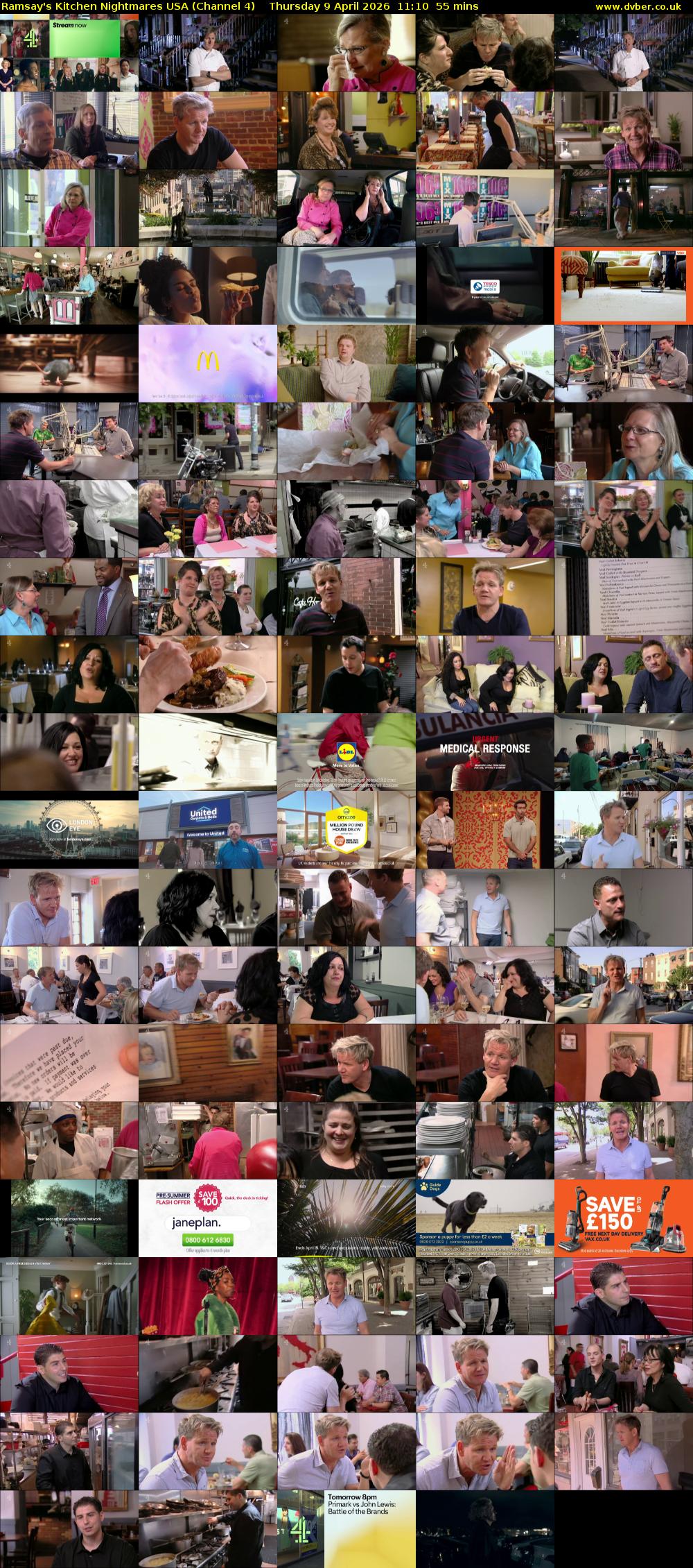 Ramsay's Kitchen Nightmares USA (Channel 4) Thursday 9 April 2026 11:10 - 12:05