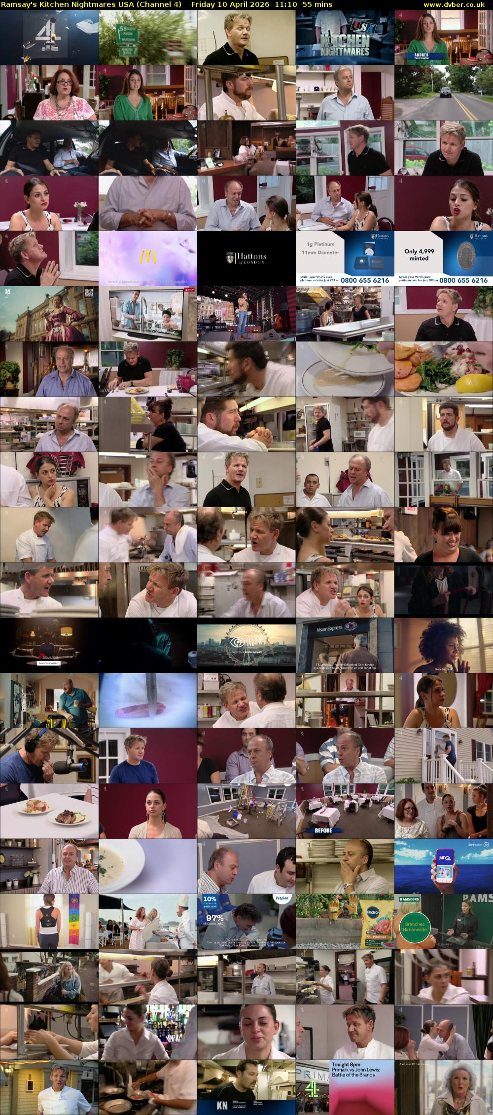 Ramsay's Kitchen Nightmares USA (Channel 4) Friday 10 April 2026 11:10 - 12:05