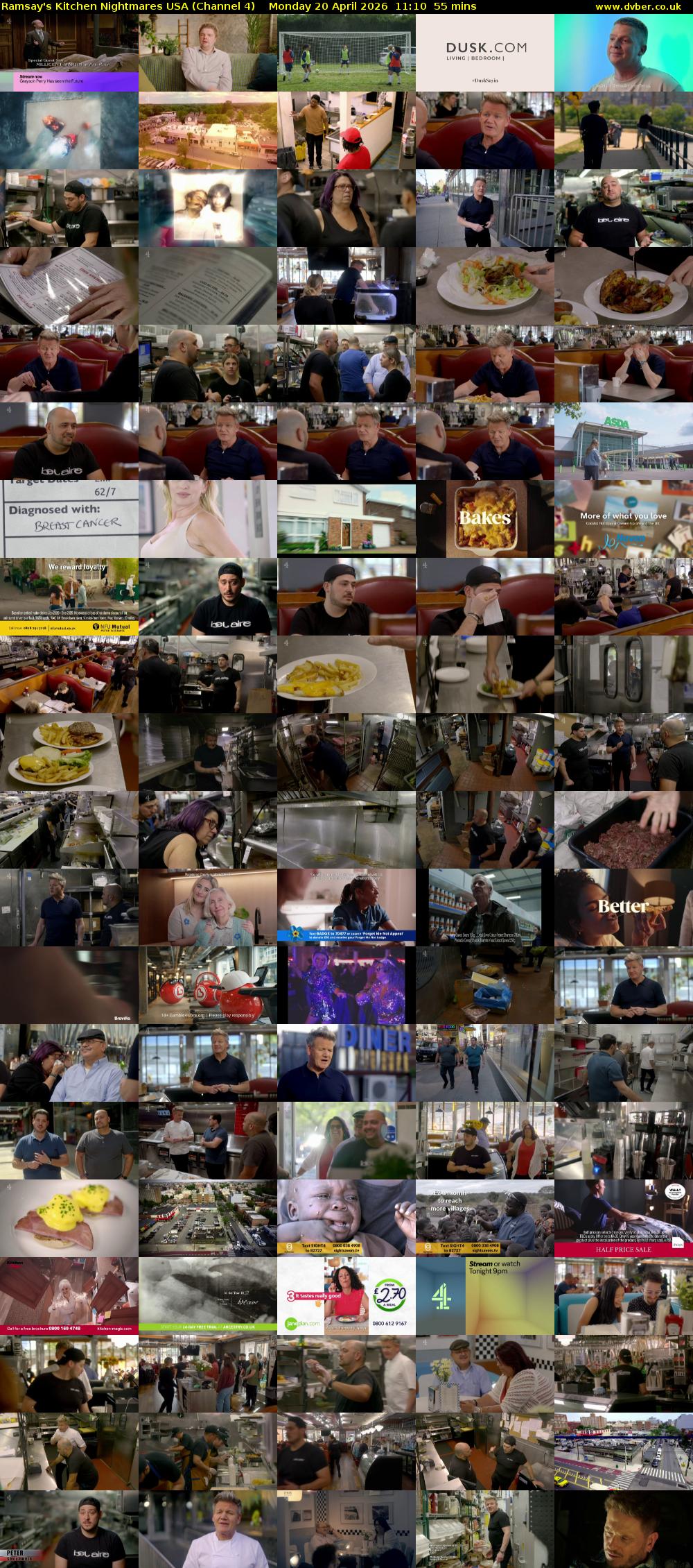 Ramsay's Kitchen Nightmares USA (Channel 4) Monday 20 April 2026 11:10 - 12:05