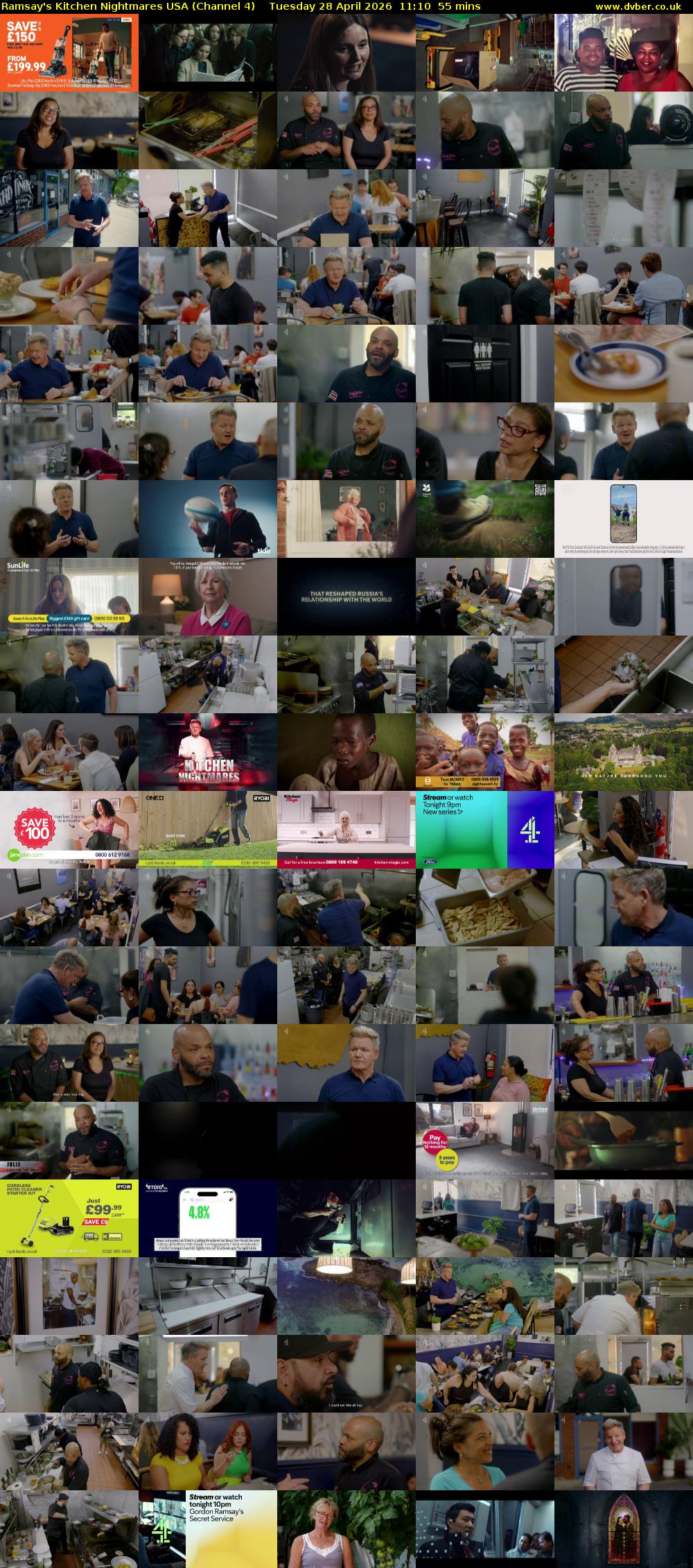 Ramsay's Kitchen Nightmares USA (Channel 4) Tuesday 28 April 2026 11:10 - 12:05