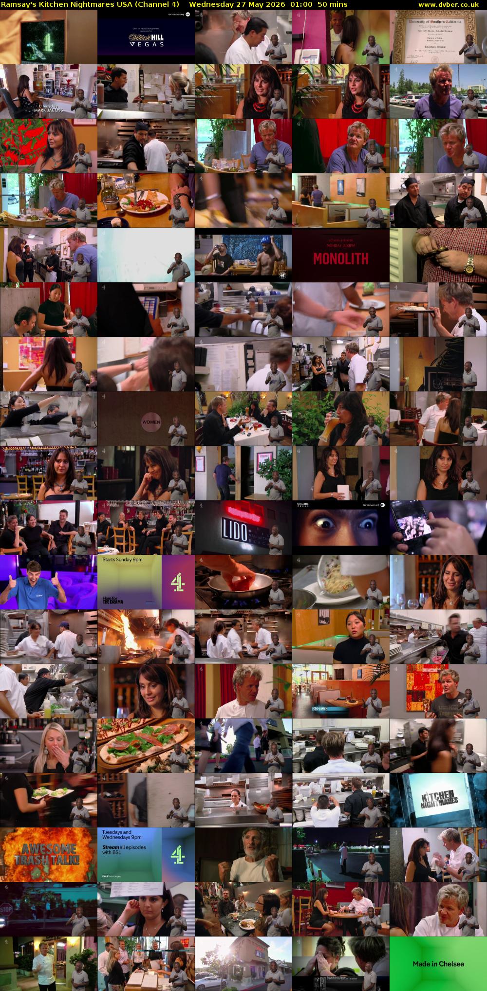 Ramsay's Kitchen Nightmares USA (Channel 4) Wednesday 27 May 2026 01:00 - 01:50