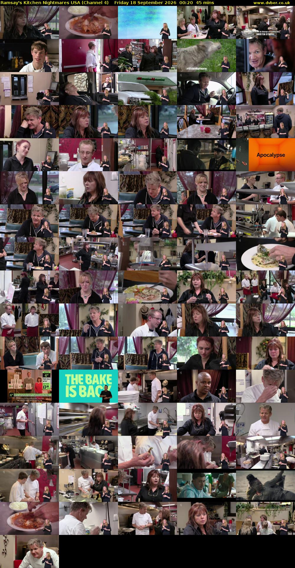 Ramsay's Kitchen Nightmares USA (Channel 4) Friday 18 September 2026 00:20 - 01:05