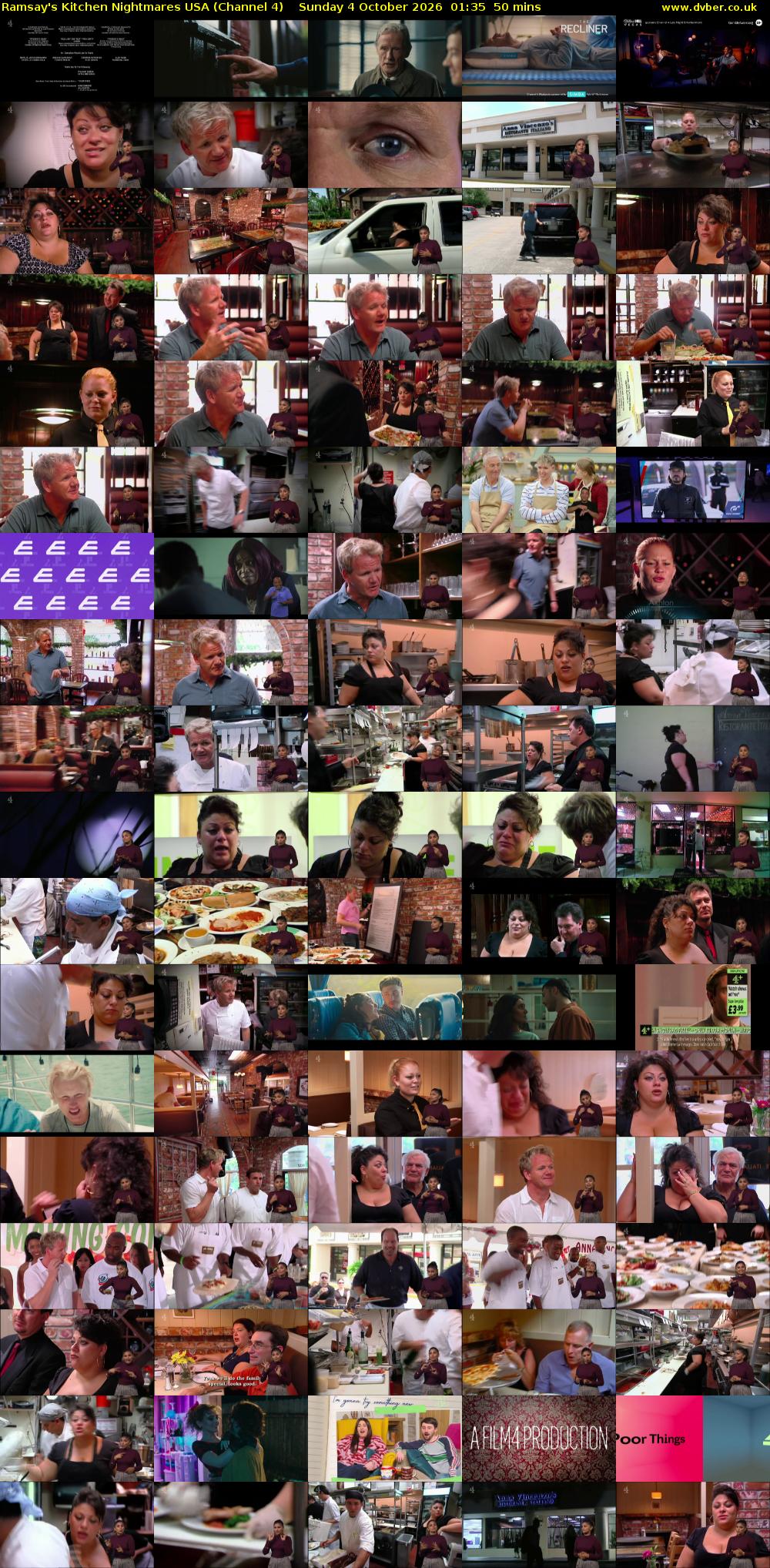 Ramsay's Kitchen Nightmares USA (Channel 4) Sunday 4 October 2026 01:35 - 02:25