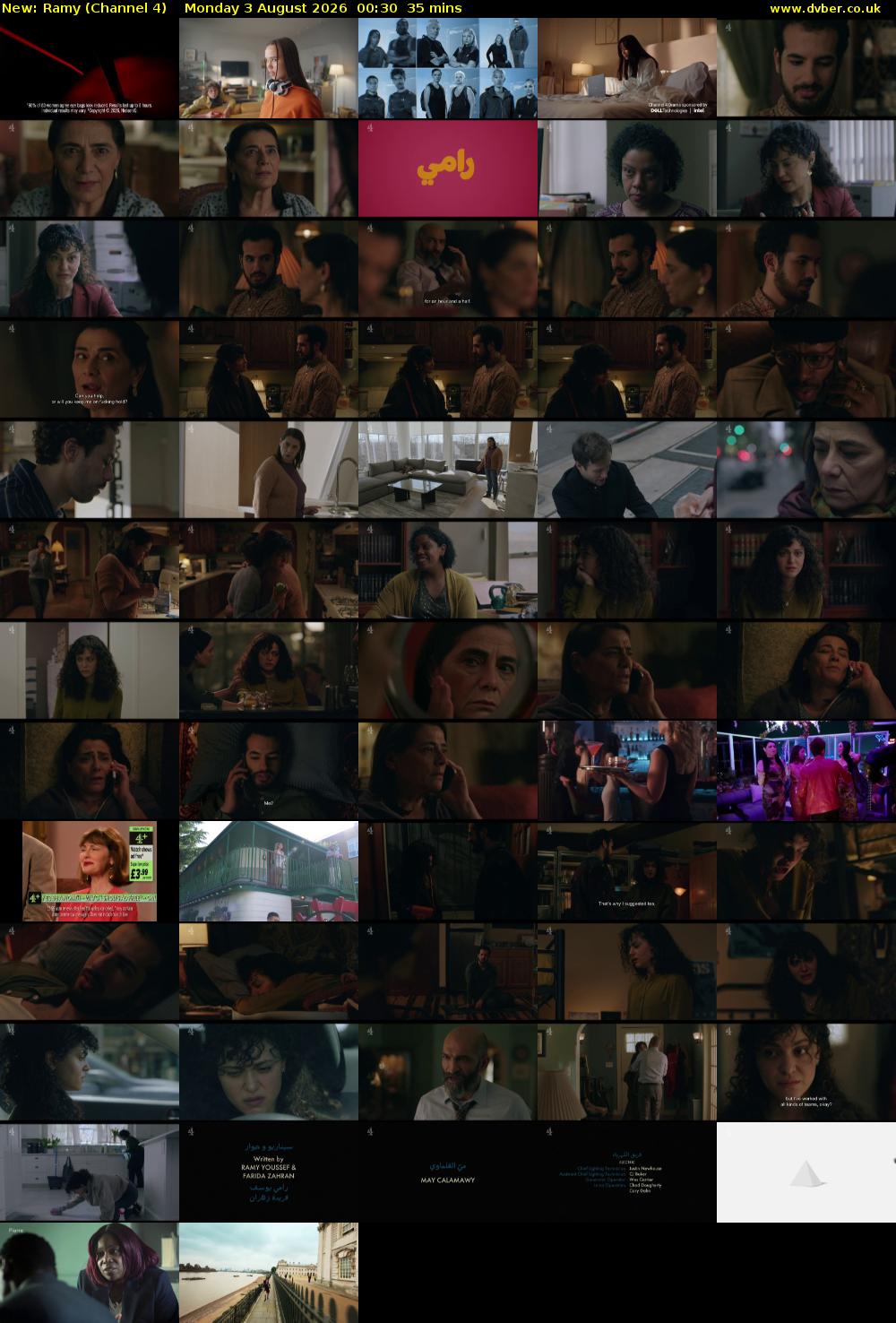 Ramy (Channel 4) Monday 3 August 2026 00:30 - 01:05