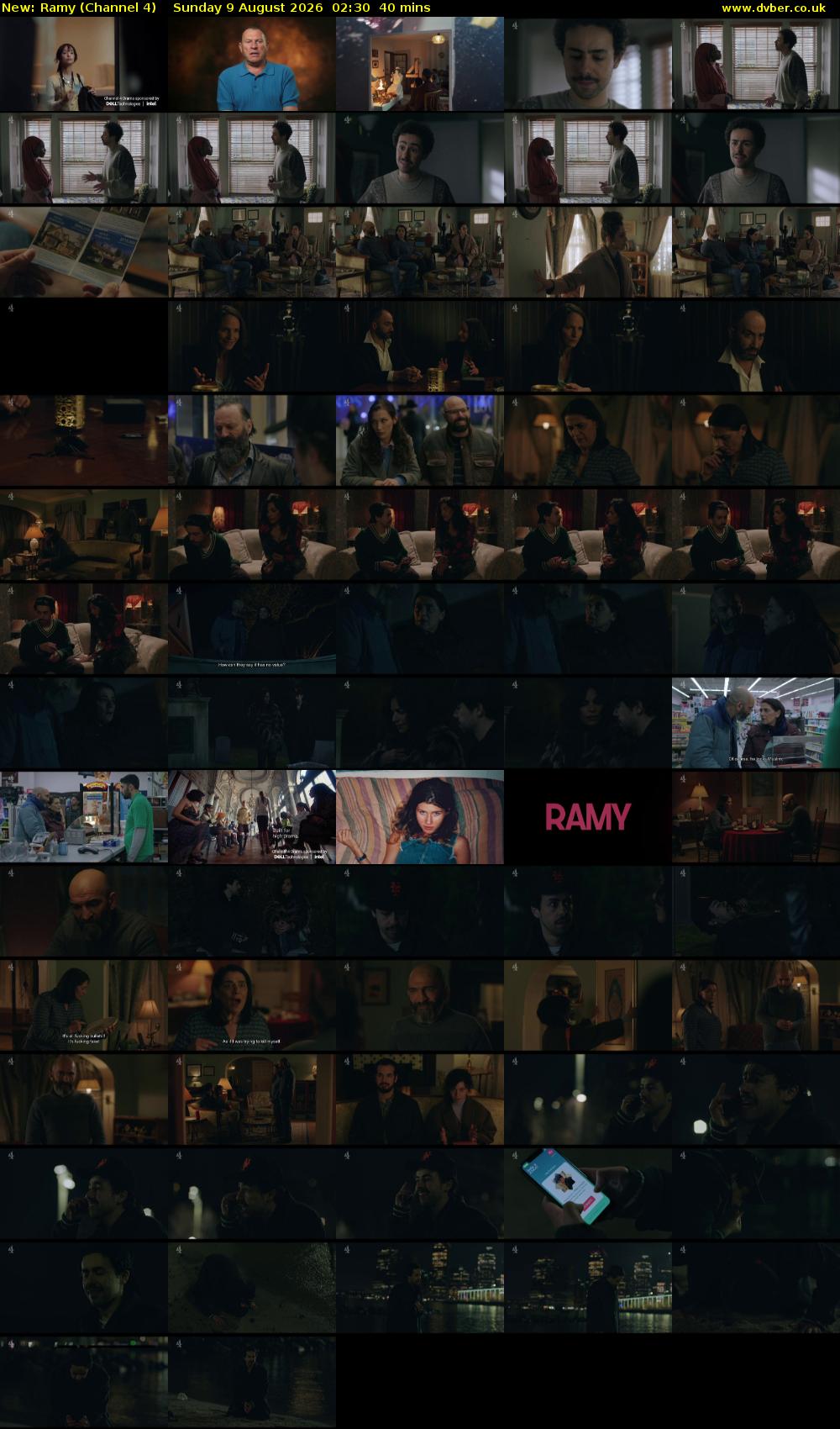 Ramy (Channel 4) Sunday 9 August 2026 02:30 - 03:10