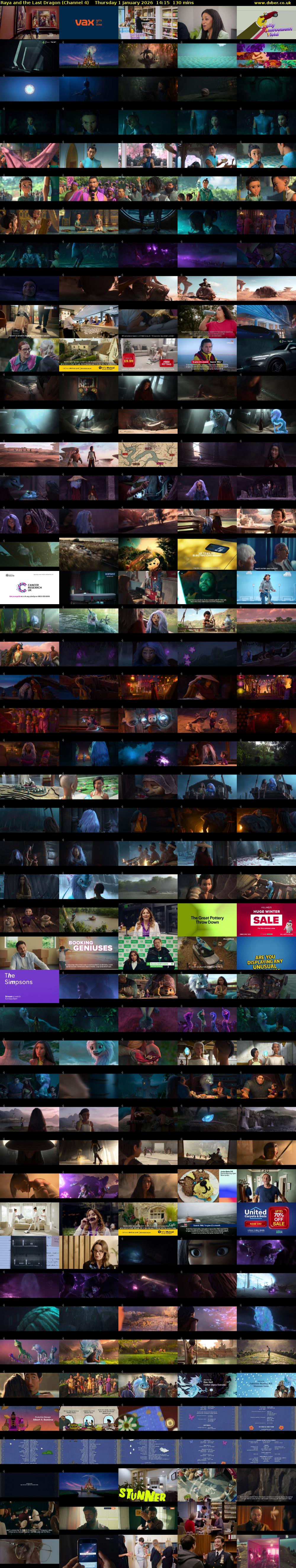 Raya and the Last Dragon (Channel 4) Thursday 1 January 2026 14:15 - 16:25