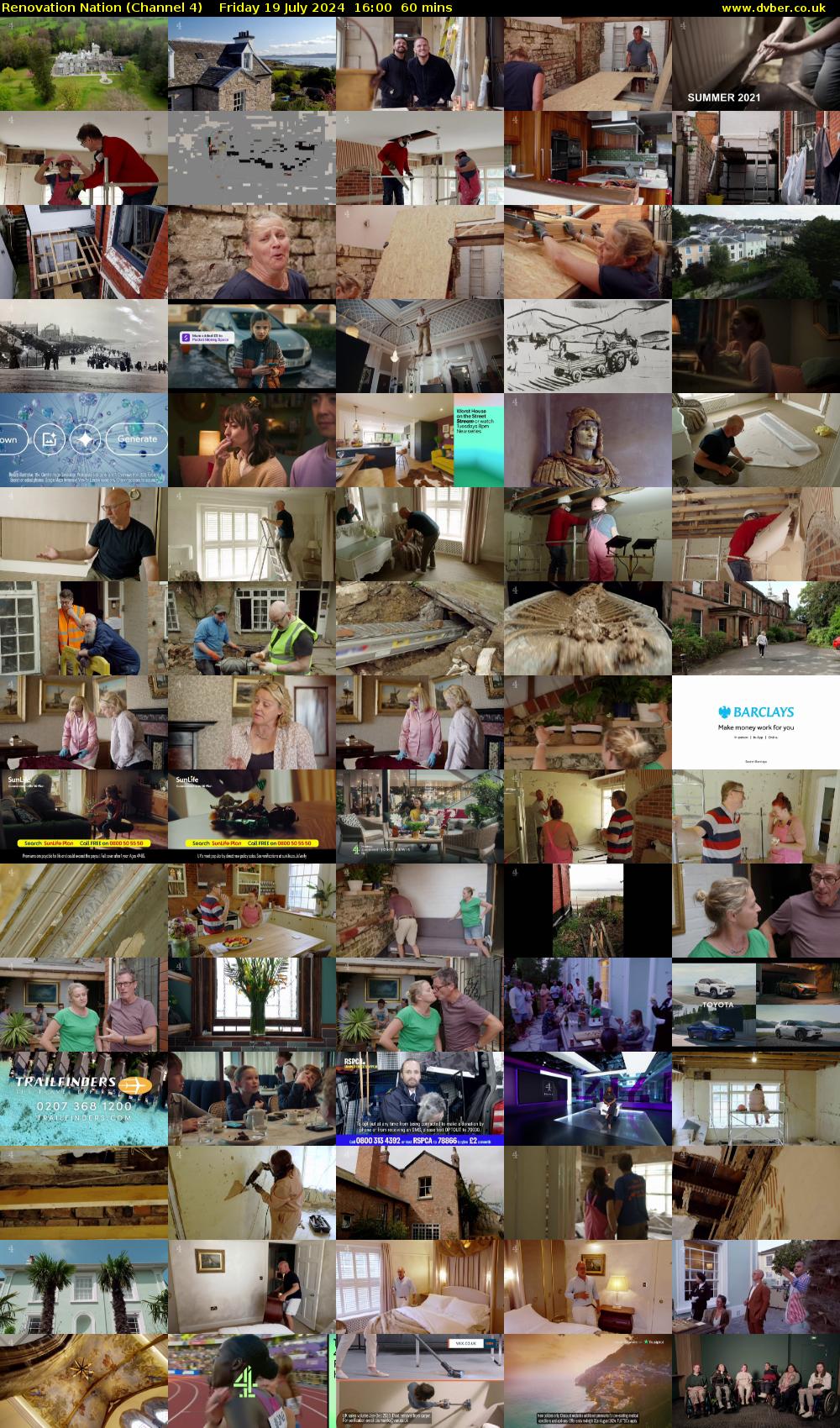 Renovation Nation (Channel 4) Friday 19 July 2024 16:00 - 17:00