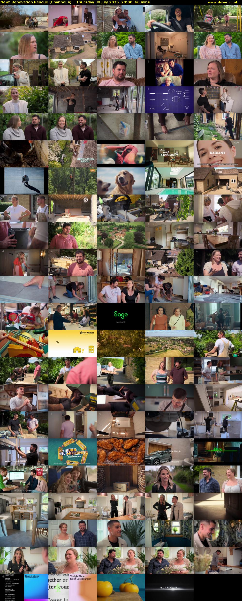 Renovation Rescue (Channel 4) Thursday 30 July 2026 20:00 - 21:00