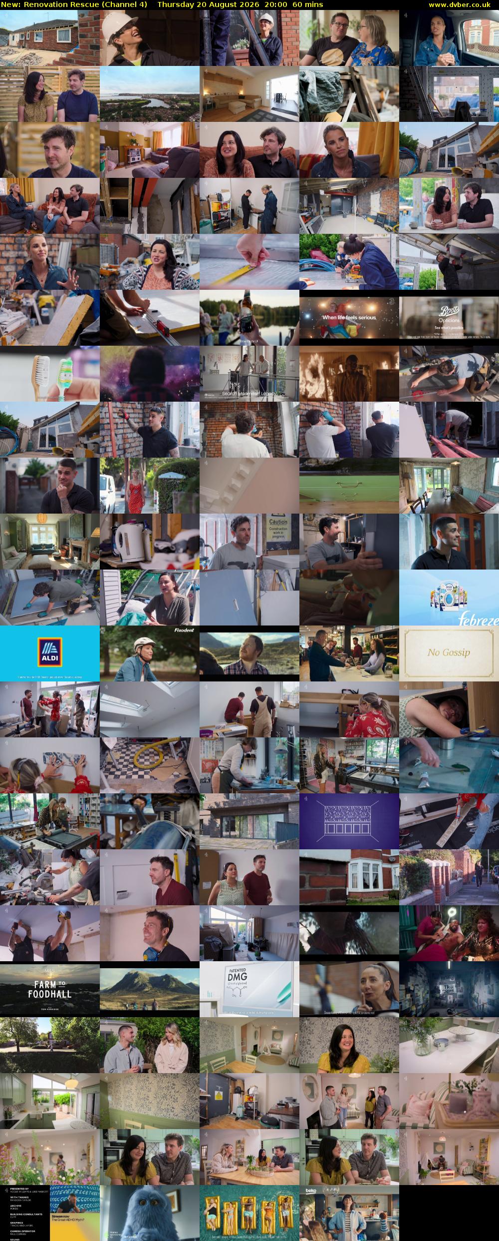 Renovation Rescue (Channel 4) Thursday 20 August 2026 20:00 - 21:00
