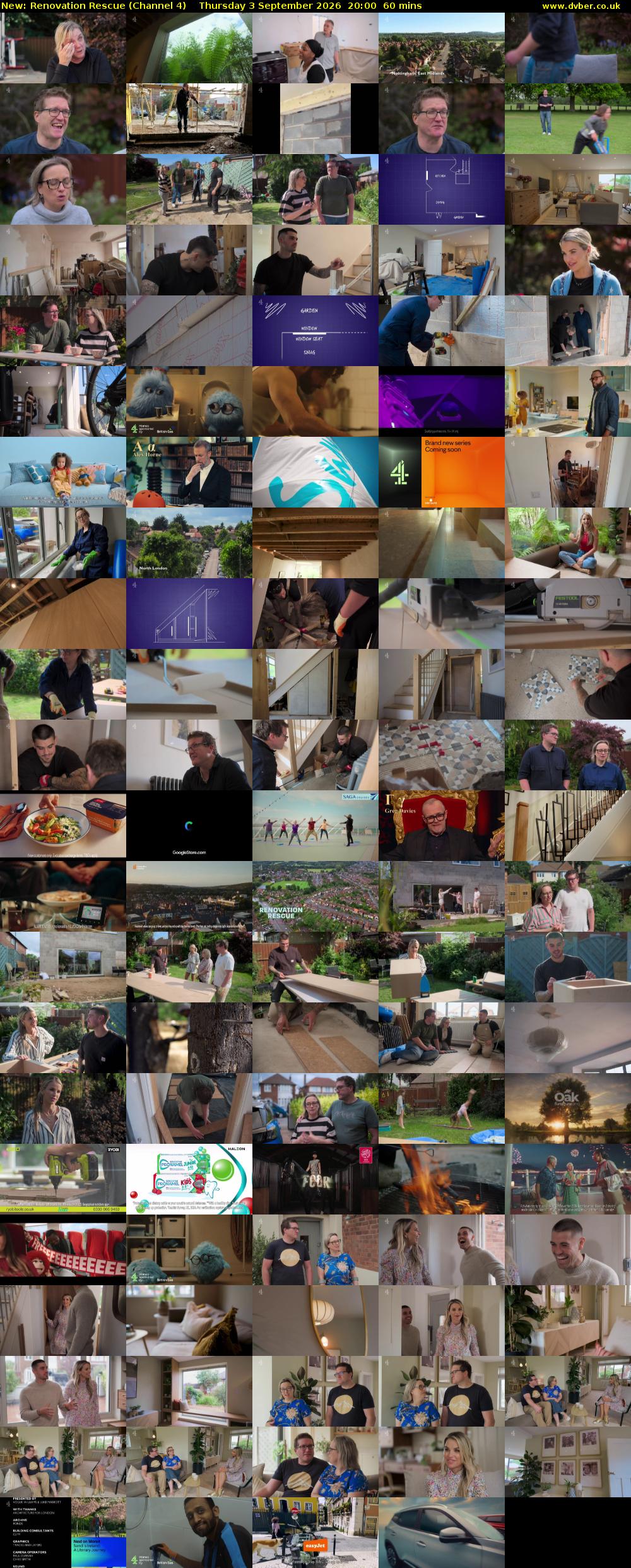 Renovation Rescue (Channel 4) Thursday 3 September 2026 20:00 - 21:00