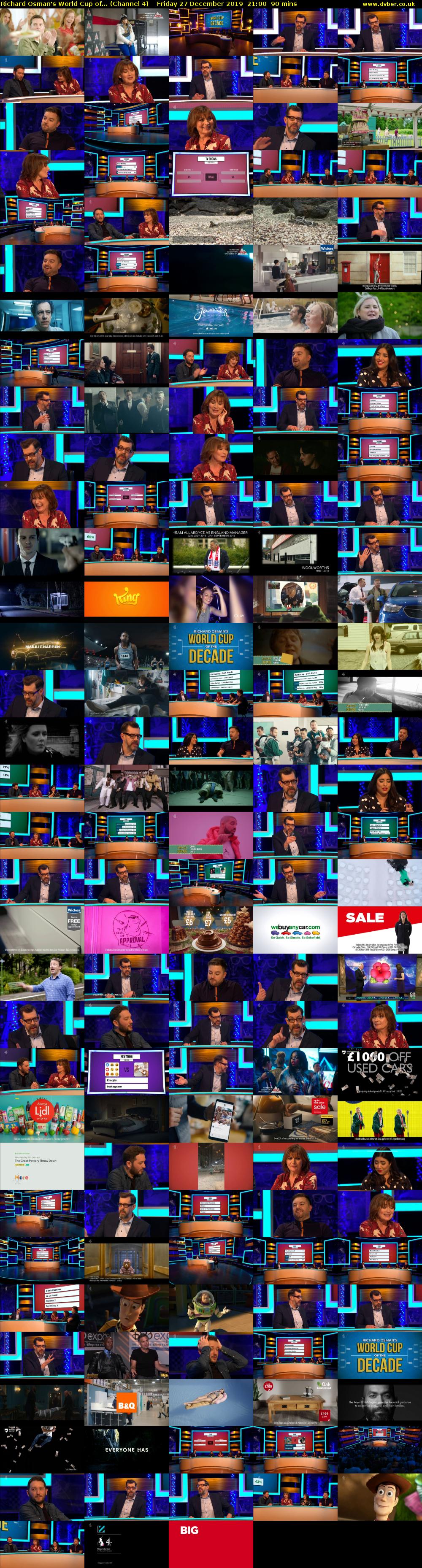 Richard Osman's World Cup of... (Channel 4) Friday 27 December 2019 21:00 - 22:30