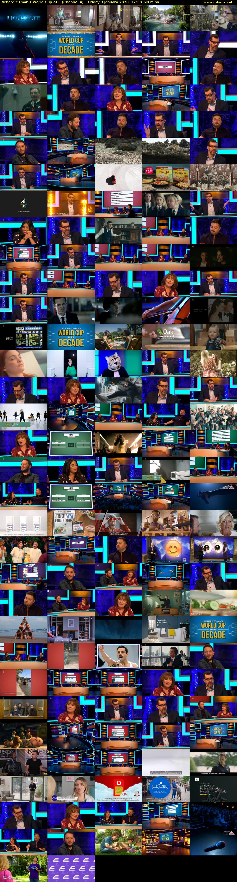 Richard Osman's World Cup of... (Channel 4) Friday 3 January 2020 22:30 - 00:00