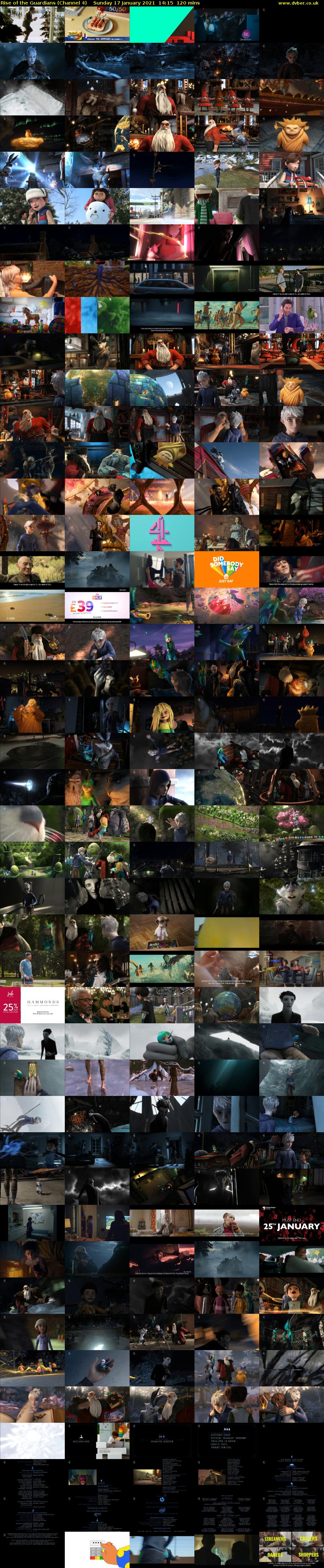 Rise of the Guardians (Channel 4) Sunday 17 January 2021 14:15 - 16:15