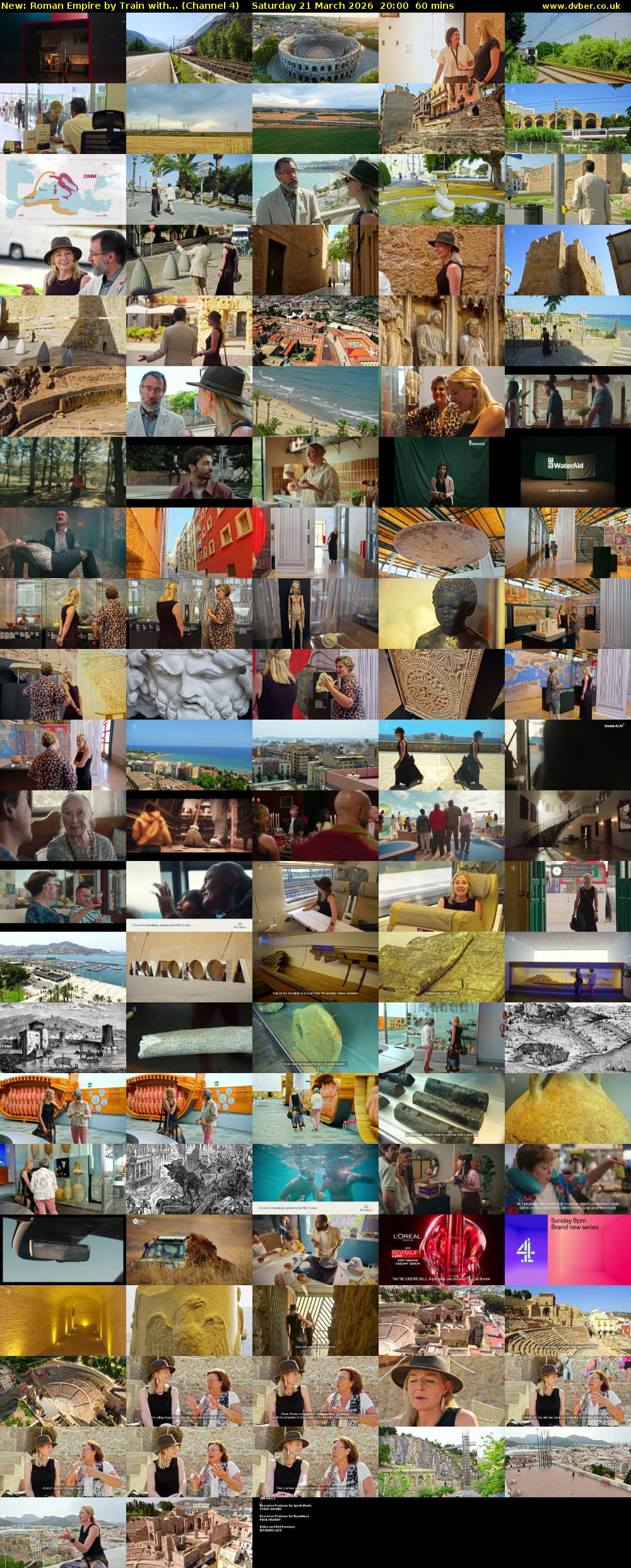Roman Empire by Train with... (Channel 4) Saturday 21 March 2026 20:00 - 21:00