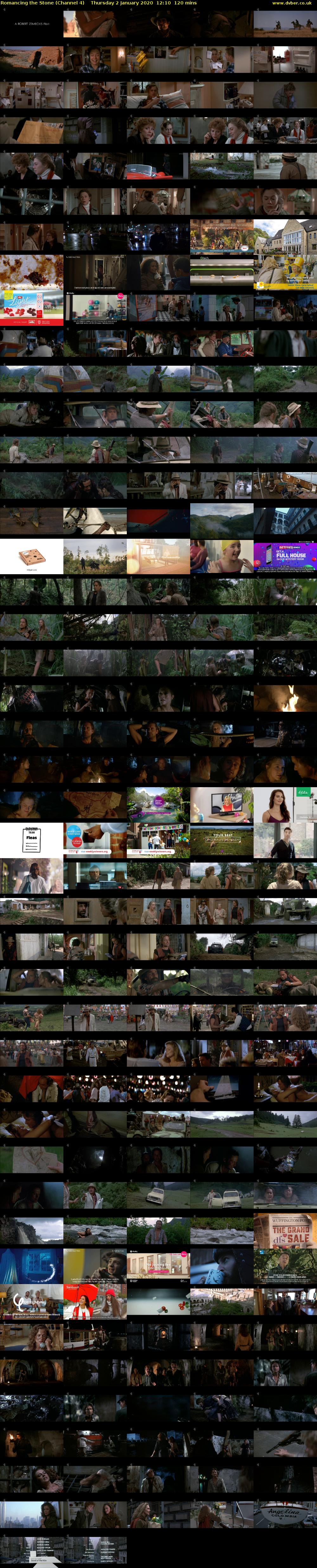 Romancing the Stone (Channel 4) Thursday 2 January 2020 12:10 - 14:10
