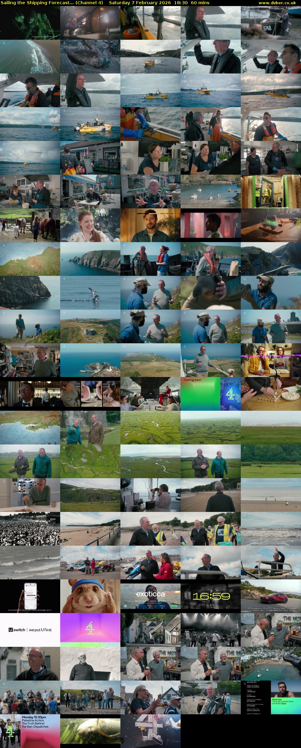 Sailing the Shipping Forecast... (Channel 4) Saturday 7 February 2026 18:30 - 19:30