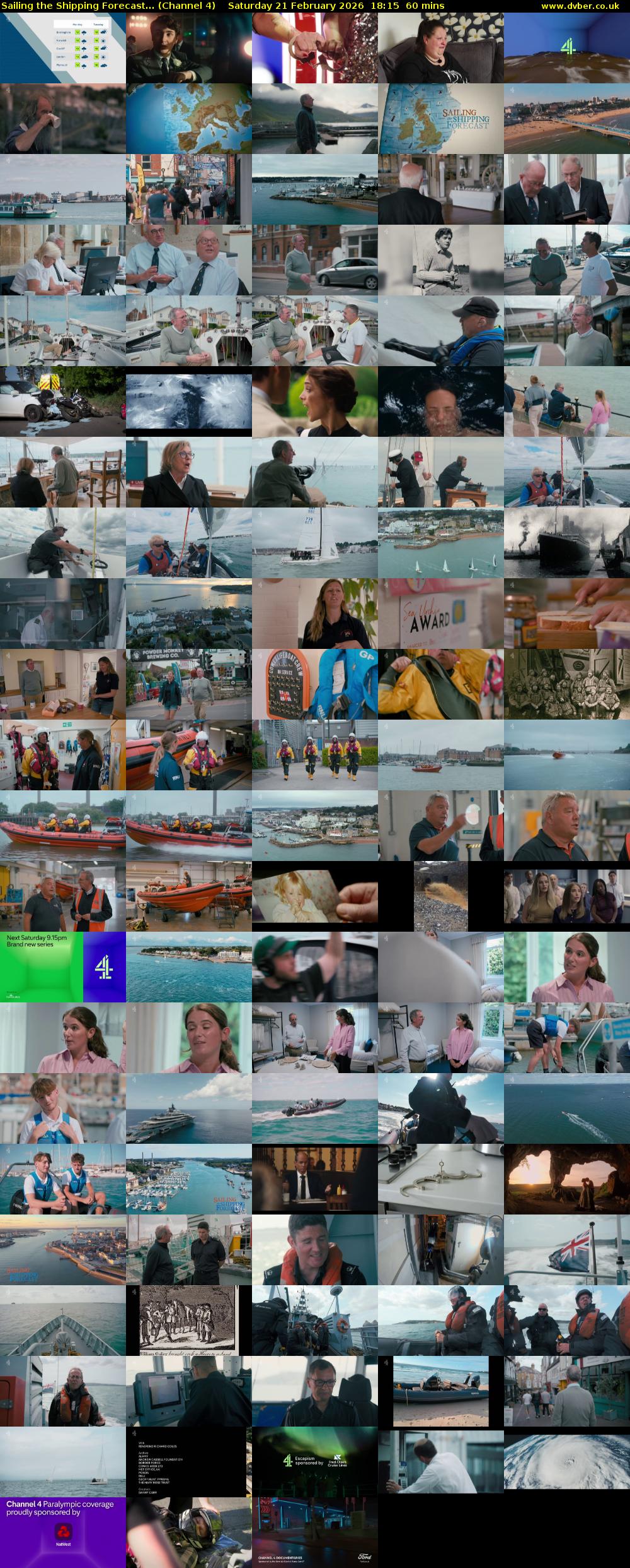 Sailing the Shipping Forecast... (Channel 4) Saturday 21 February 2026 18:15 - 19:15