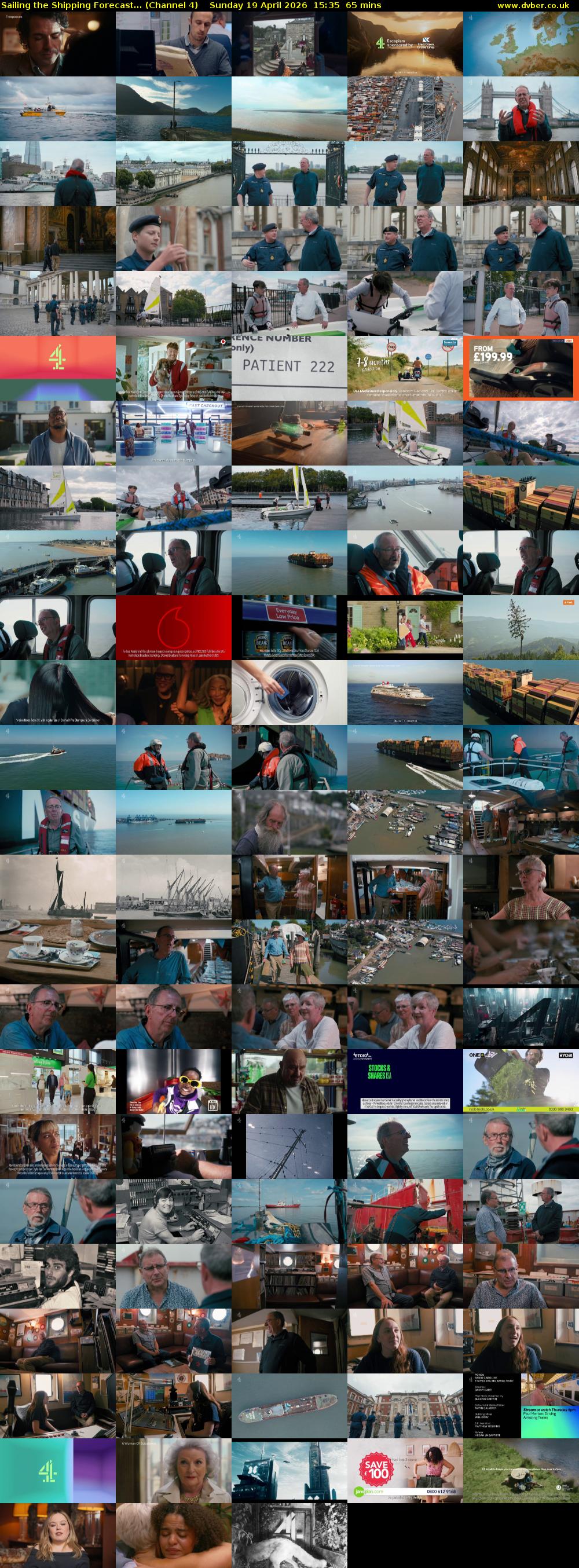 Sailing the Shipping Forecast... (Channel 4) Sunday 19 April 2026 15:35 - 16:40