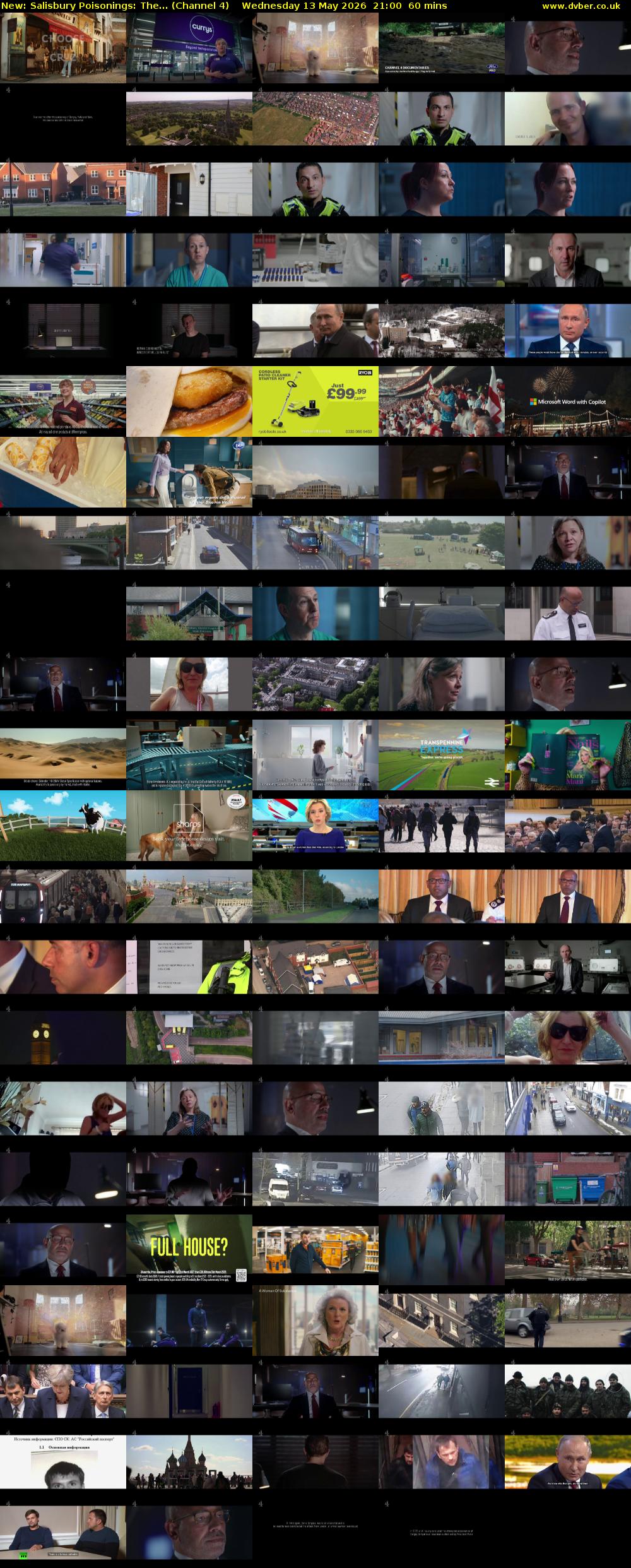 Salisbury Poisonings: The... (Channel 4) Wednesday 13 May 2026 21:00 - 22:00