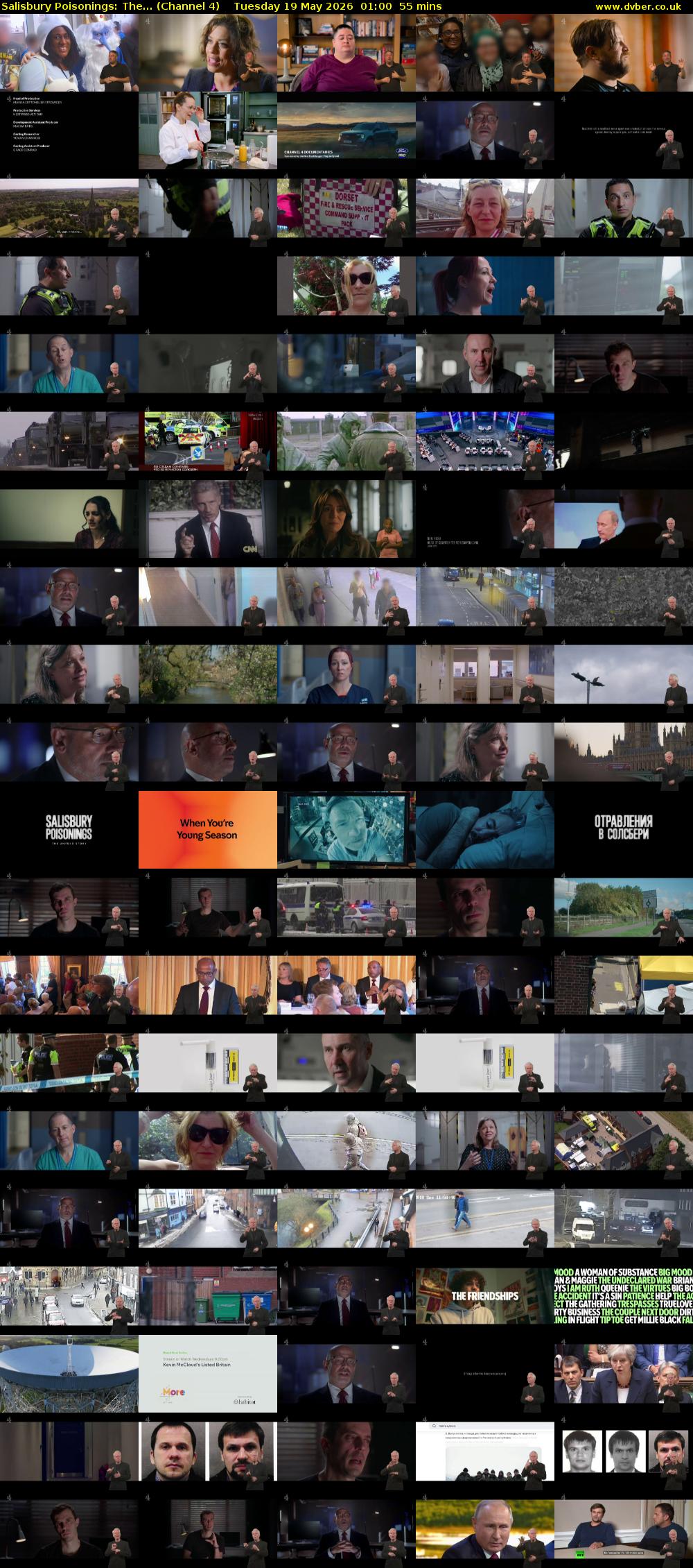 Salisbury Poisonings: The... (Channel 4) Tuesday 19 May 2026 01:00 - 01:55
