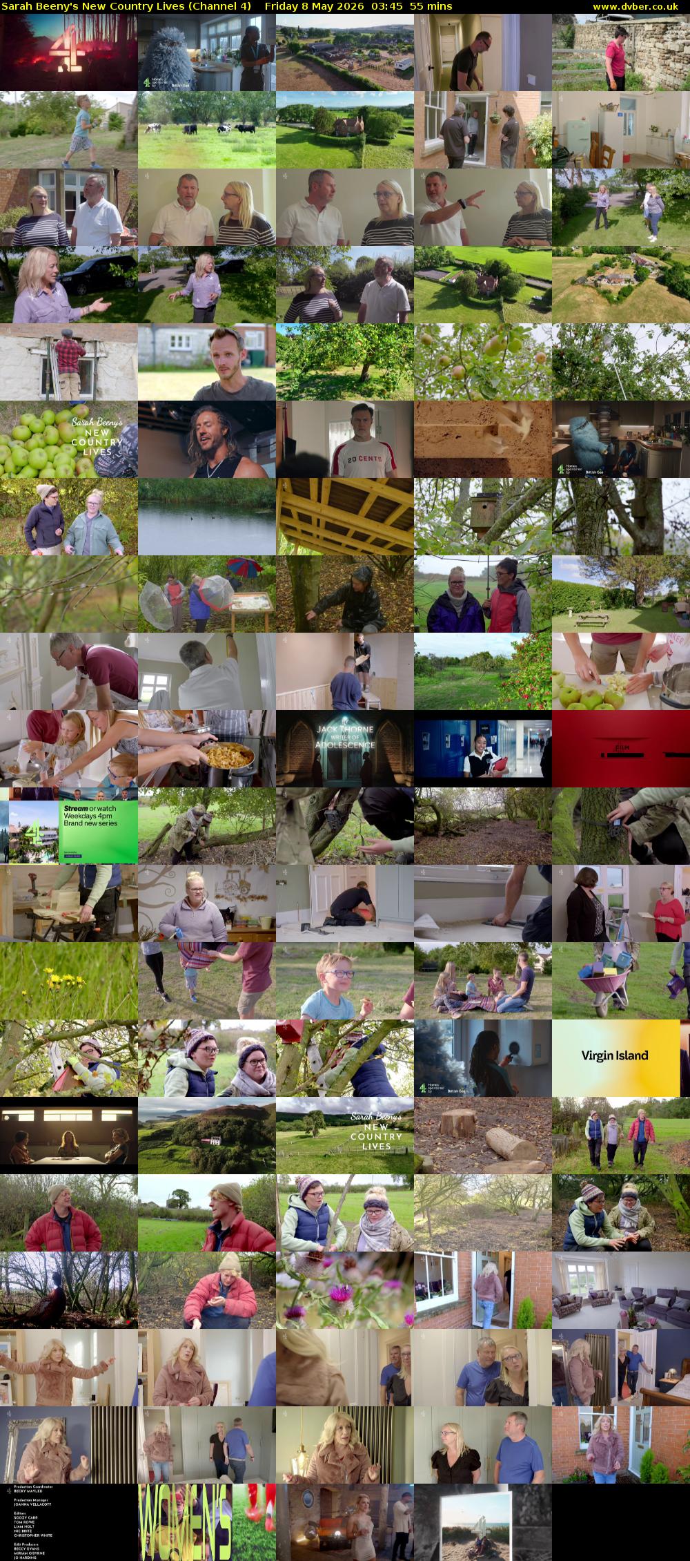 Sarah Beeny's New Country Lives (Channel 4) Friday 8 May 2026 03:45 - 04:40