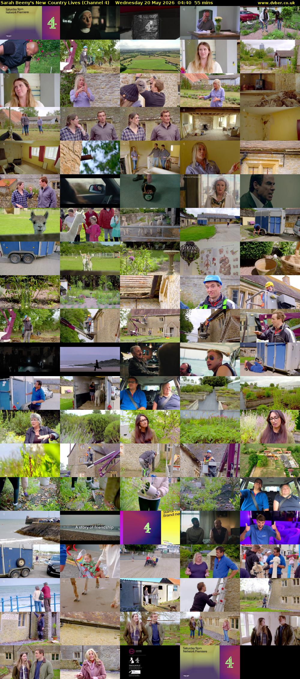 Sarah Beeny's New Country Lives (Channel 4) Wednesday 20 May 2026 04:40 - 05:35