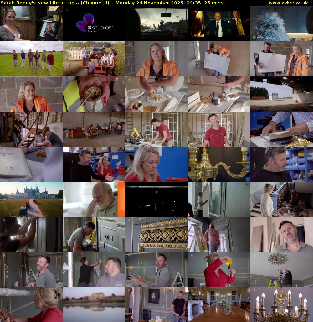 Sarah Beeny's New Life in the... (Channel 4) Monday 24 November 2025 04:35 - 05:00