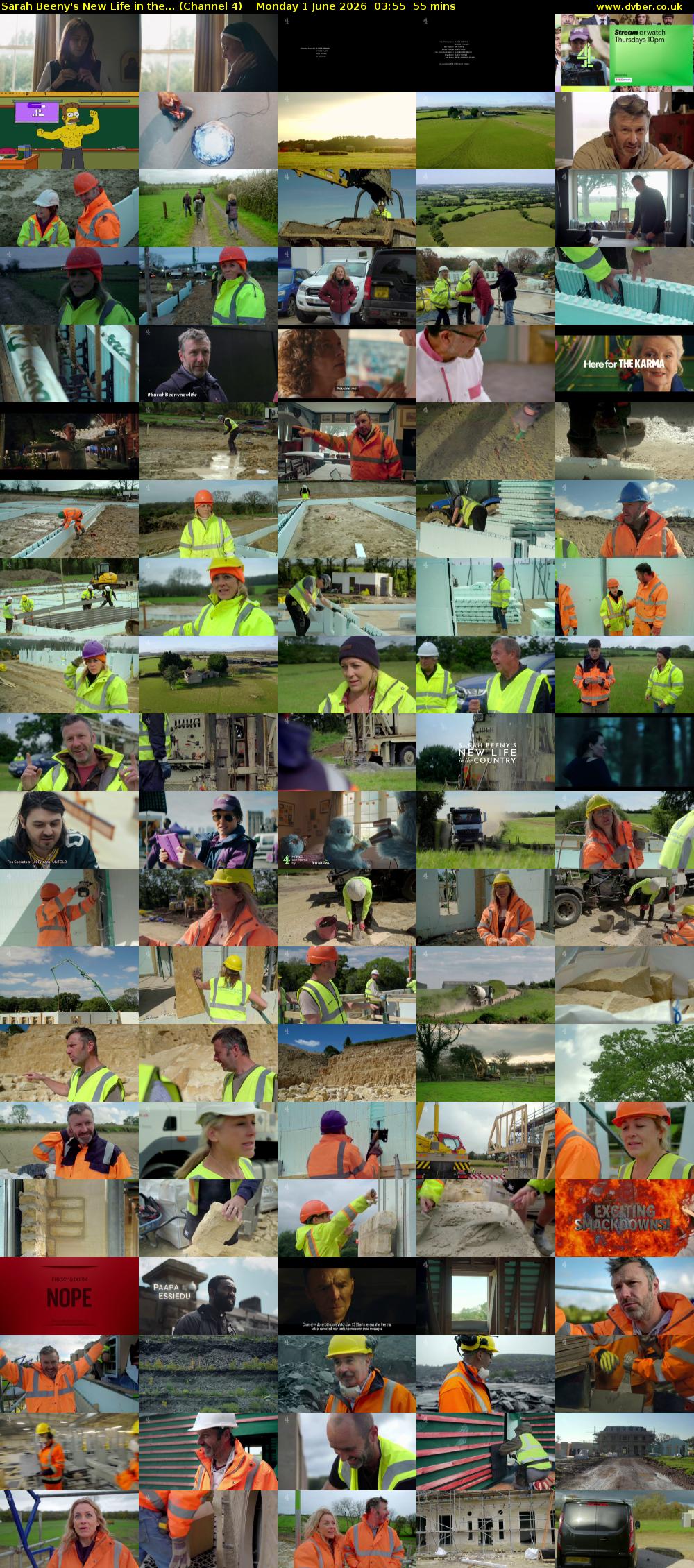 Sarah Beeny's New Life in the... (Channel 4) Monday 1 June 2026 03:55 - 04:50