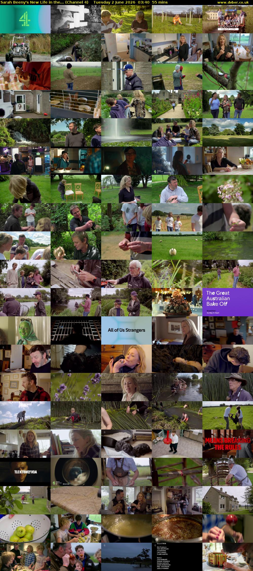 Sarah Beeny's New Life in the... (Channel 4) Tuesday 2 June 2026 03:40 - 04:35