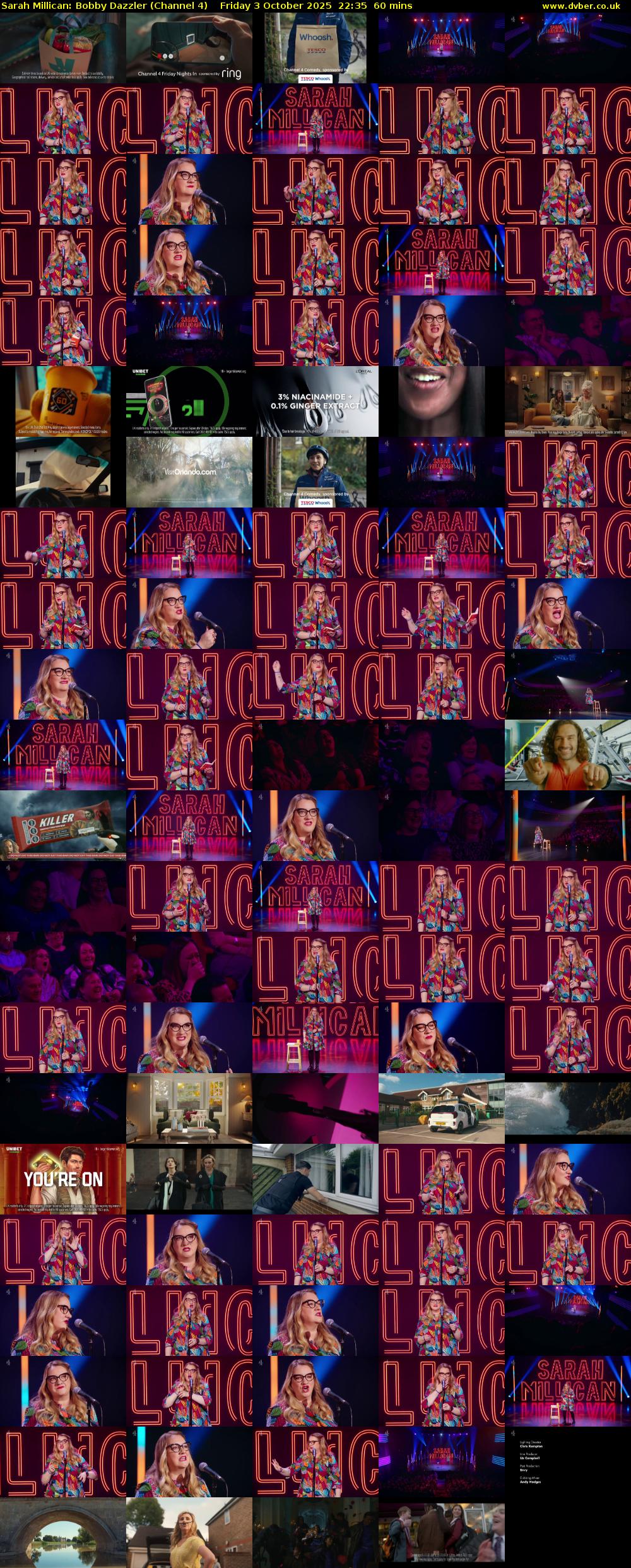 Sarah Millican: Bobby Dazzler (Channel 4) Friday 3 October 2025 22:35 - 23:35