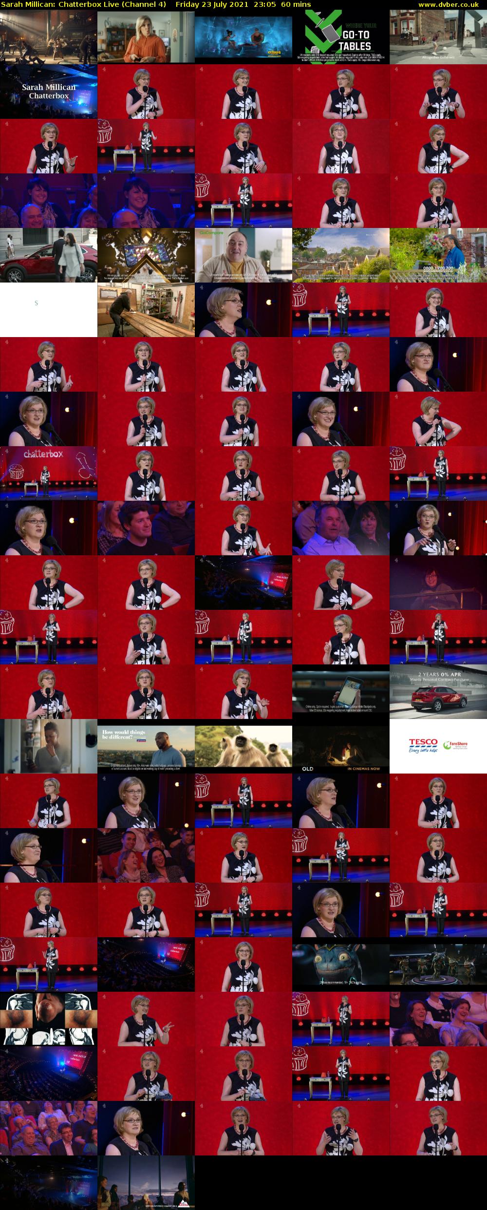 Sarah Millican: Chatterbox Live (Channel 4) Friday 23 July 2021 23:05 - 00:05