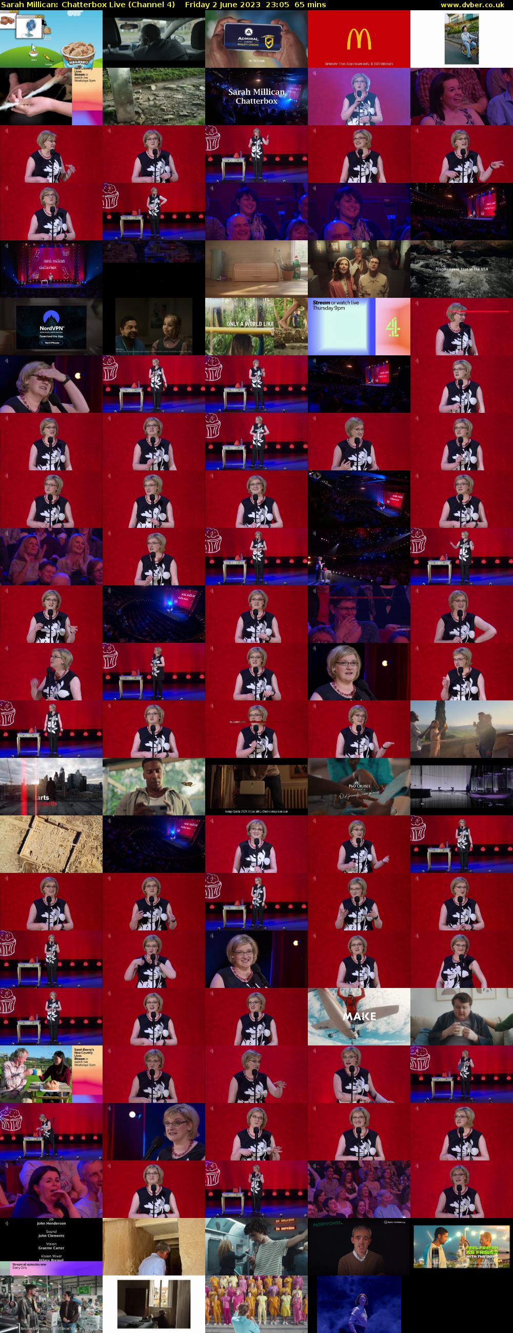 Sarah Millican: Chatterbox Live (Channel 4) Friday 2 June 2023 23:05 - 00:10