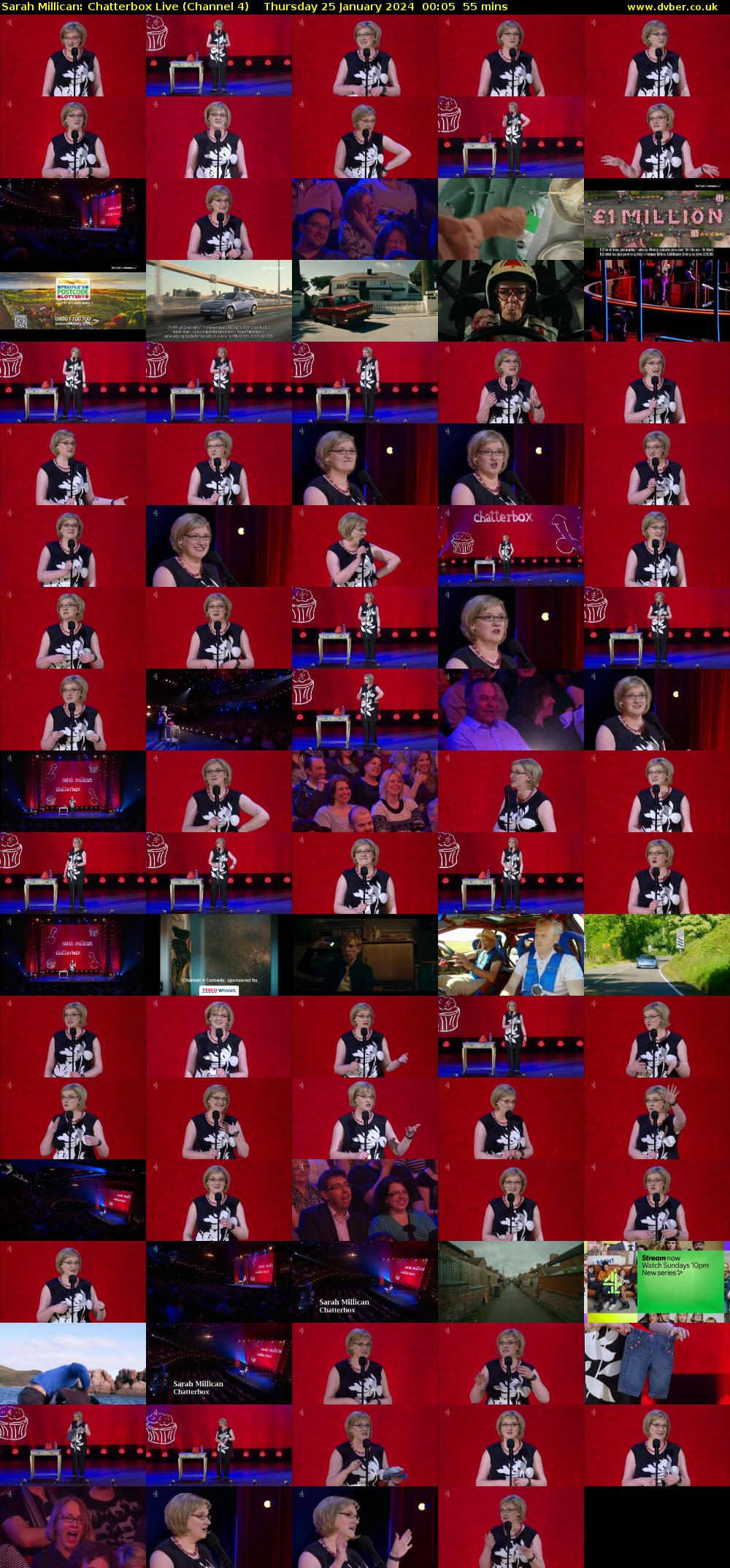 Sarah Millican: Chatterbox Live (Channel 4) Thursday 25 January 2024 00:05 - 01:00