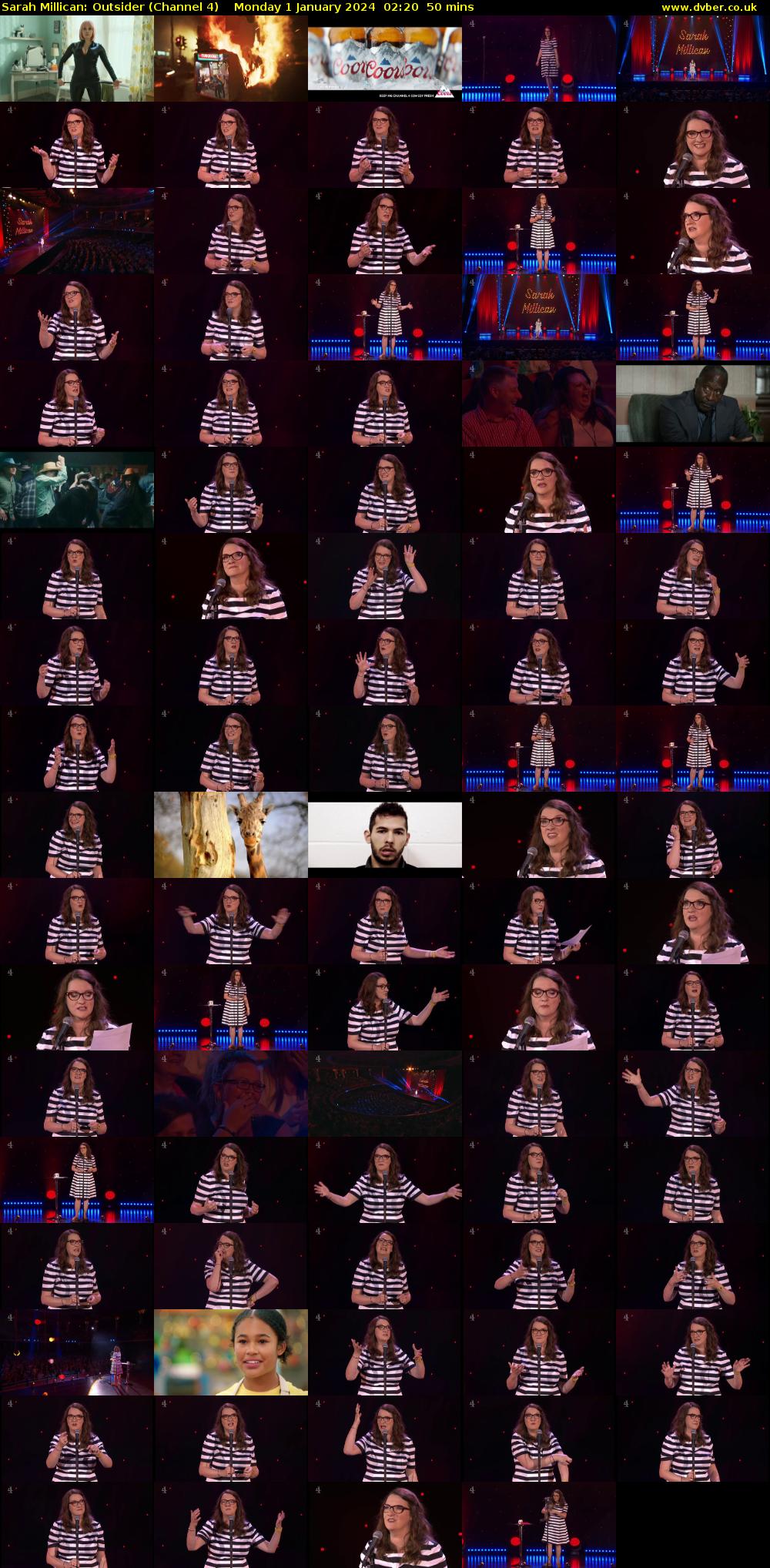 Sarah Millican: Outsider (Channel 4) Monday 1 January 2024 02:20 - 03:10
