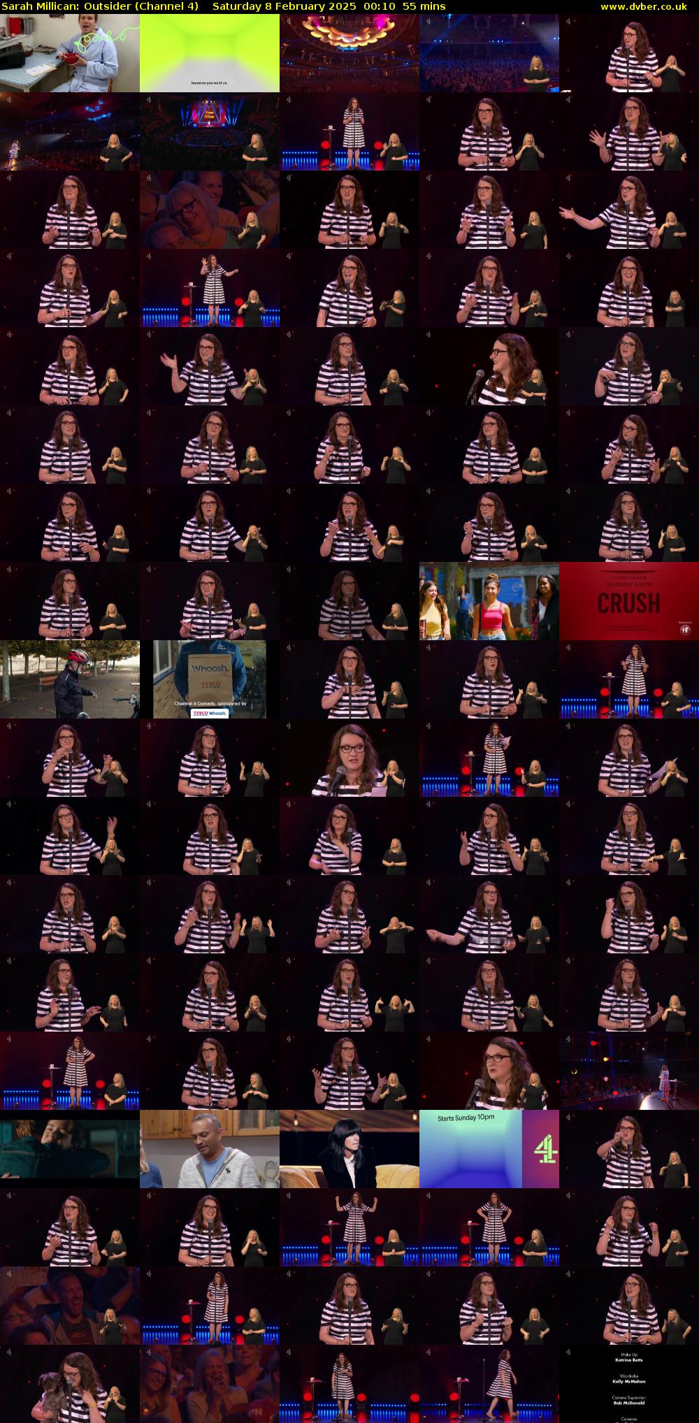Sarah Millican: Outsider (Channel 4) Saturday 8 February 2025 00:10 - 01:05