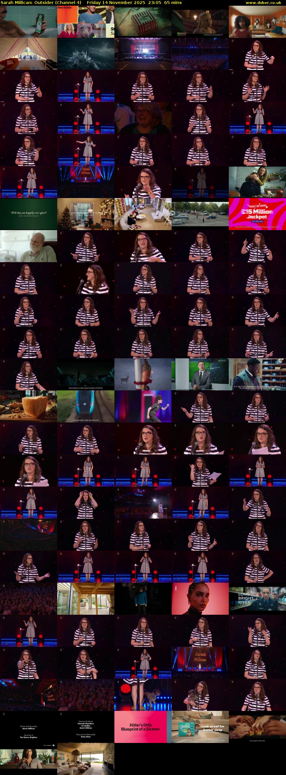 Sarah Millican: Outsider (Channel 4) Friday 14 November 2025 23:05 - 00:10