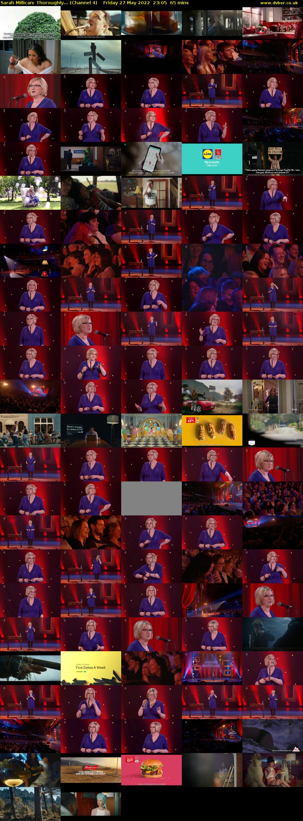 Sarah Millican: Thoroughly... (Channel 4) Friday 27 May 2022 23:05 - 00:10