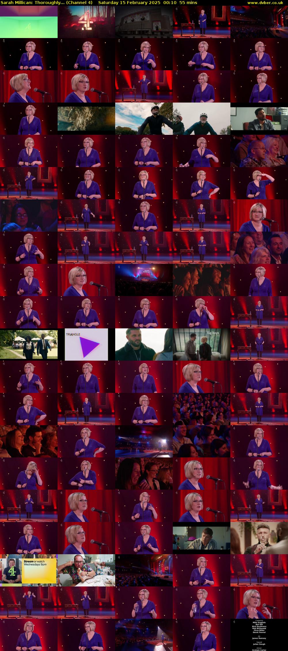 Sarah Millican: Thoroughly... (Channel 4) Saturday 15 February 2025 00:10 - 01:05