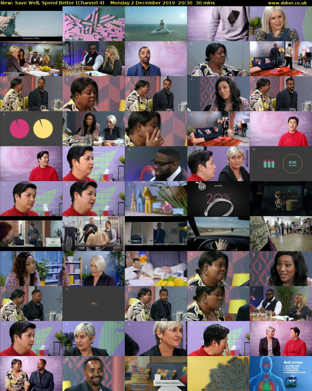 Save Well, Spend Better (Channel 4) Monday 2 December 2019 20:30 - 21:00