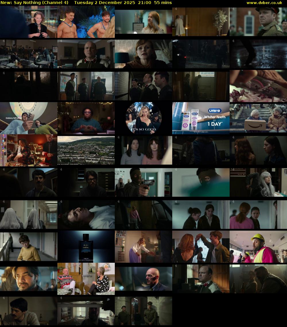 Say Nothing (Channel 4) Tuesday 2 December 2025 21:00 - 21:55