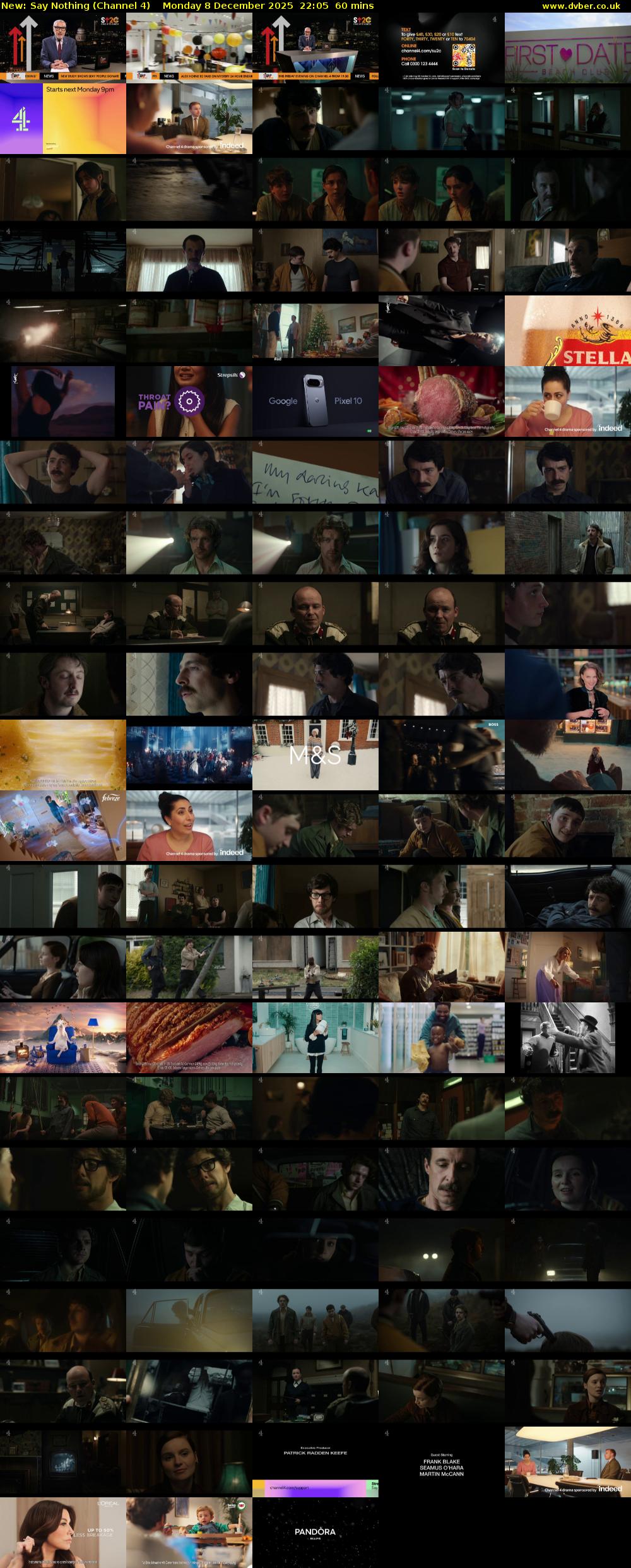 Say Nothing (Channel 4) Monday 8 December 2025 22:05 - 23:05