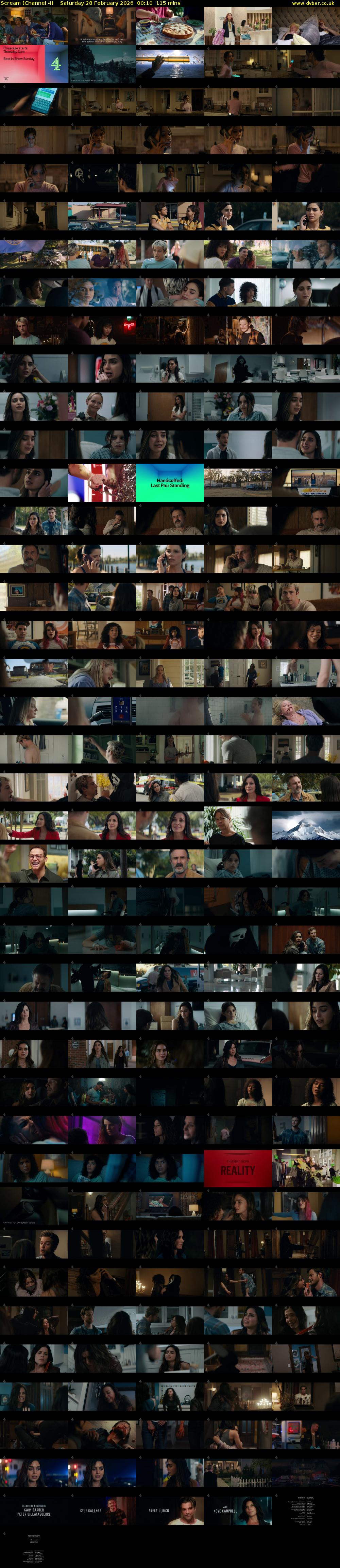 Scream (Channel 4) Saturday 28 February 2026 00:10 - 02:05