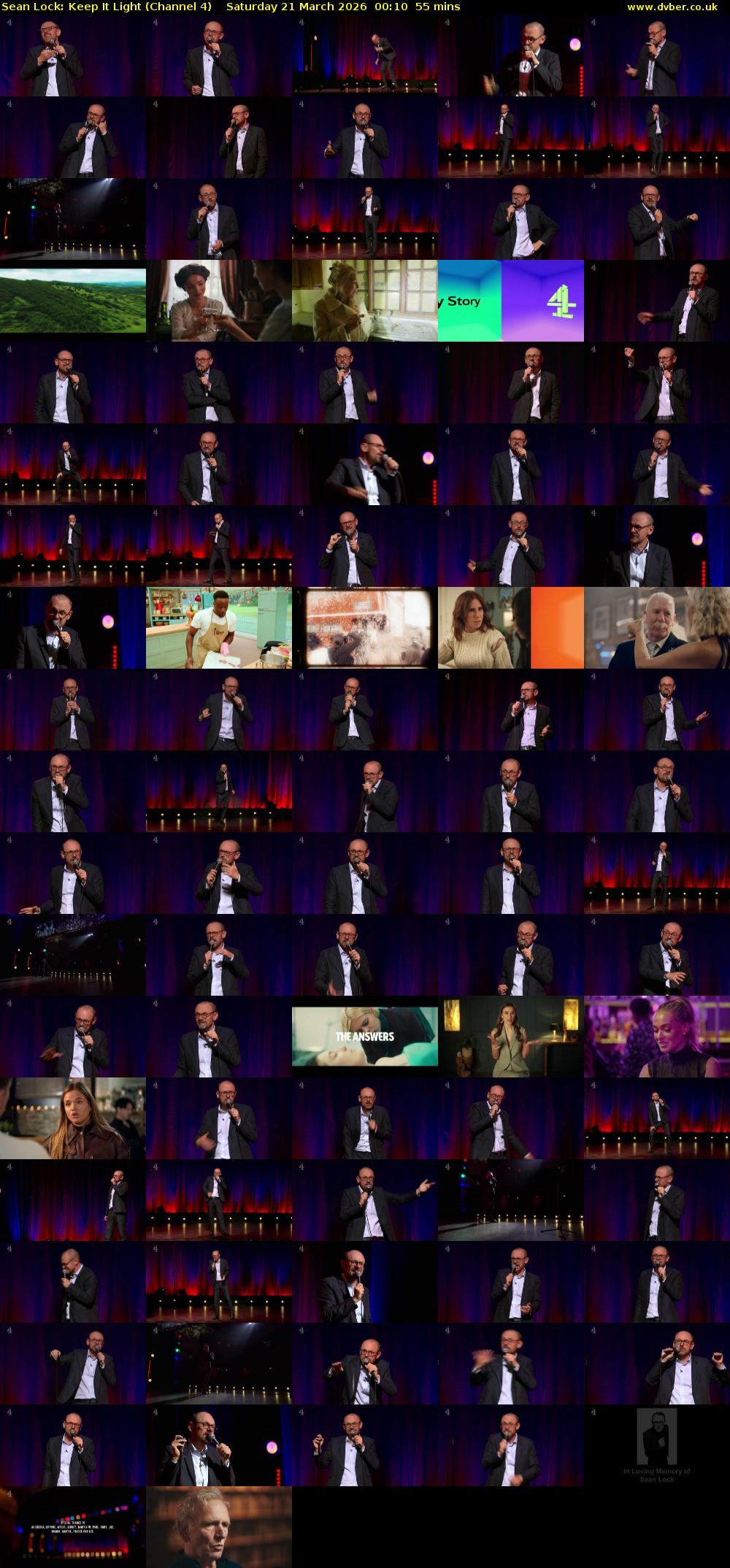 Sean Lock: Keep It Light (Channel 4) Saturday 21 March 2026 00:10 - 01:05