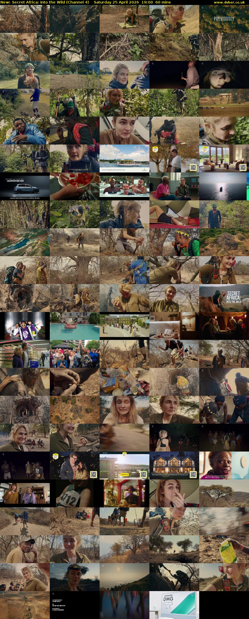 Secret Africa: Into the Wild (Channel 4) Saturday 25 April 2026 19:00 - 20:00