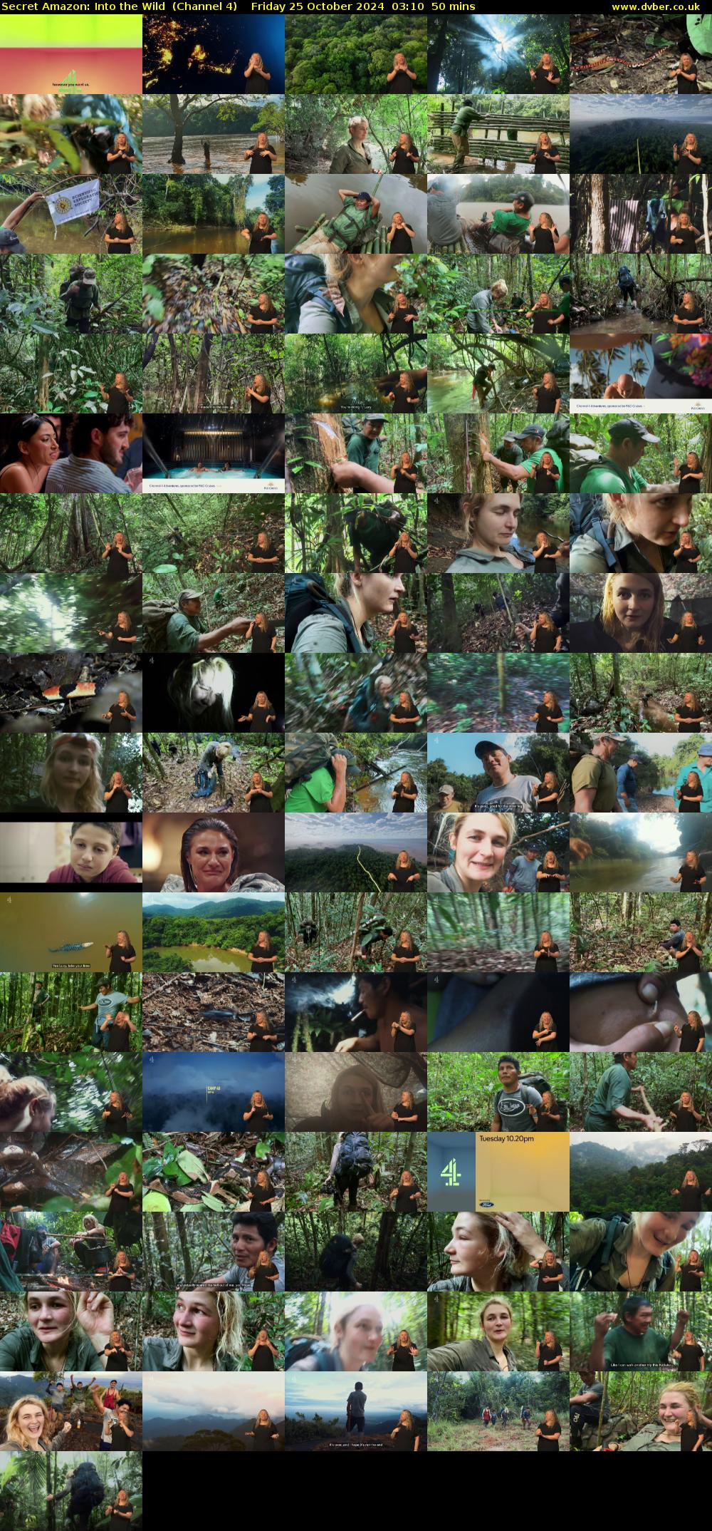 Secret Amazon: Into the Wild  (Channel 4) Friday 25 October 2024 03:10 - 04:00