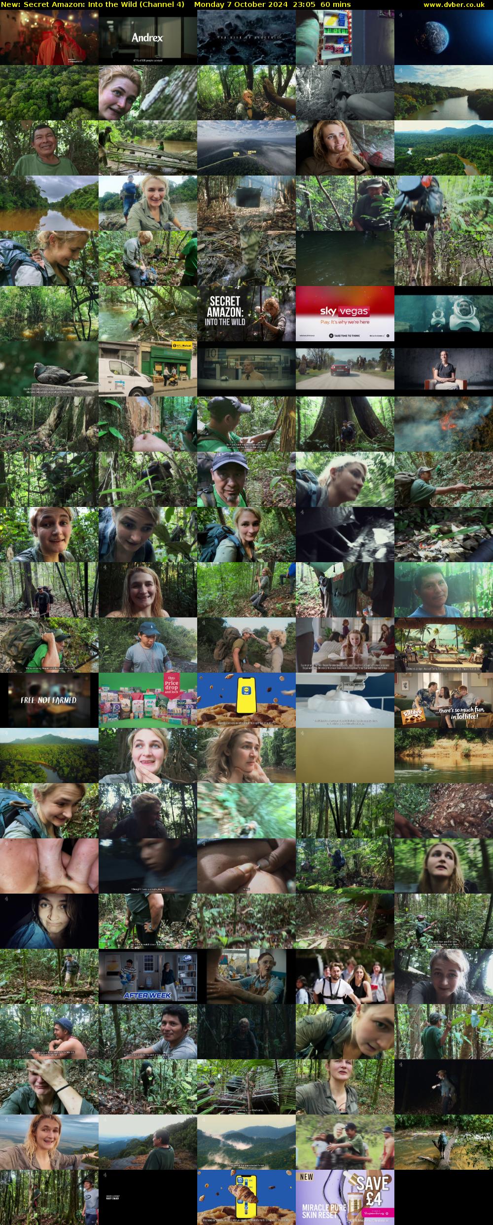 Secret Amazon: Into the Wild (Channel 4) Monday 7 October 2024 23:05 - 00:05