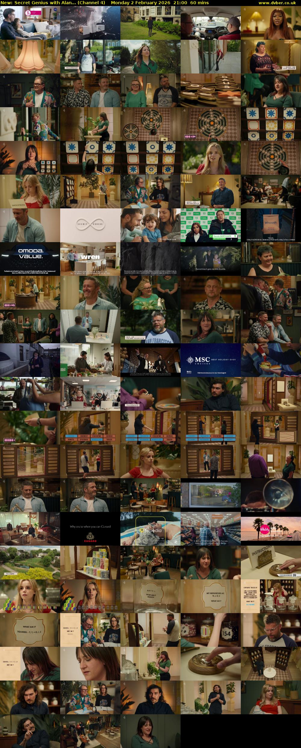 Secret Genius with Alan... (Channel 4) Monday 2 February 2026 21:00 - 22:00